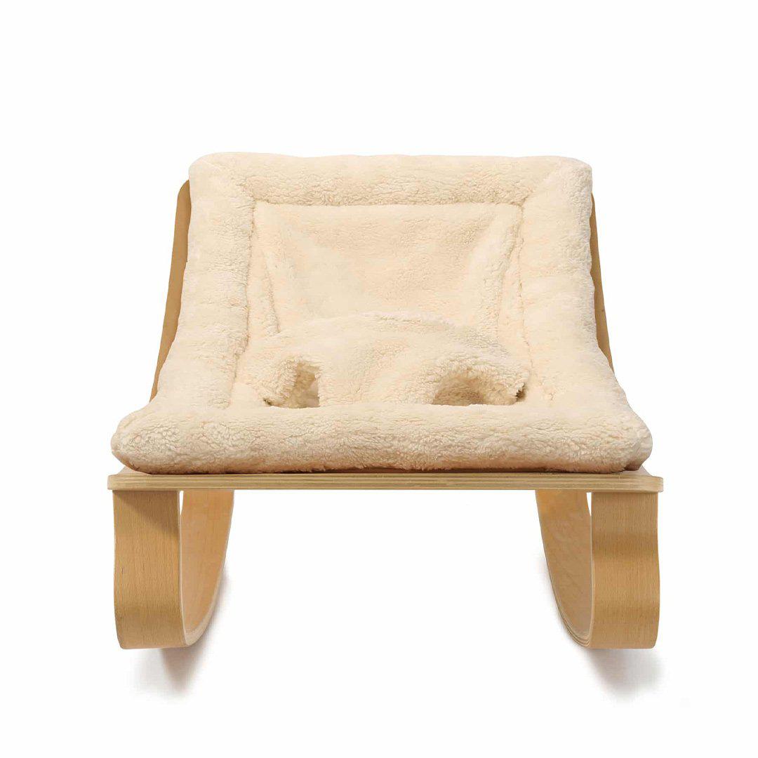  Charlie Crane LEVO Baby Rocker - Beech + Teddy Fur Milk、mySite、merchandisen