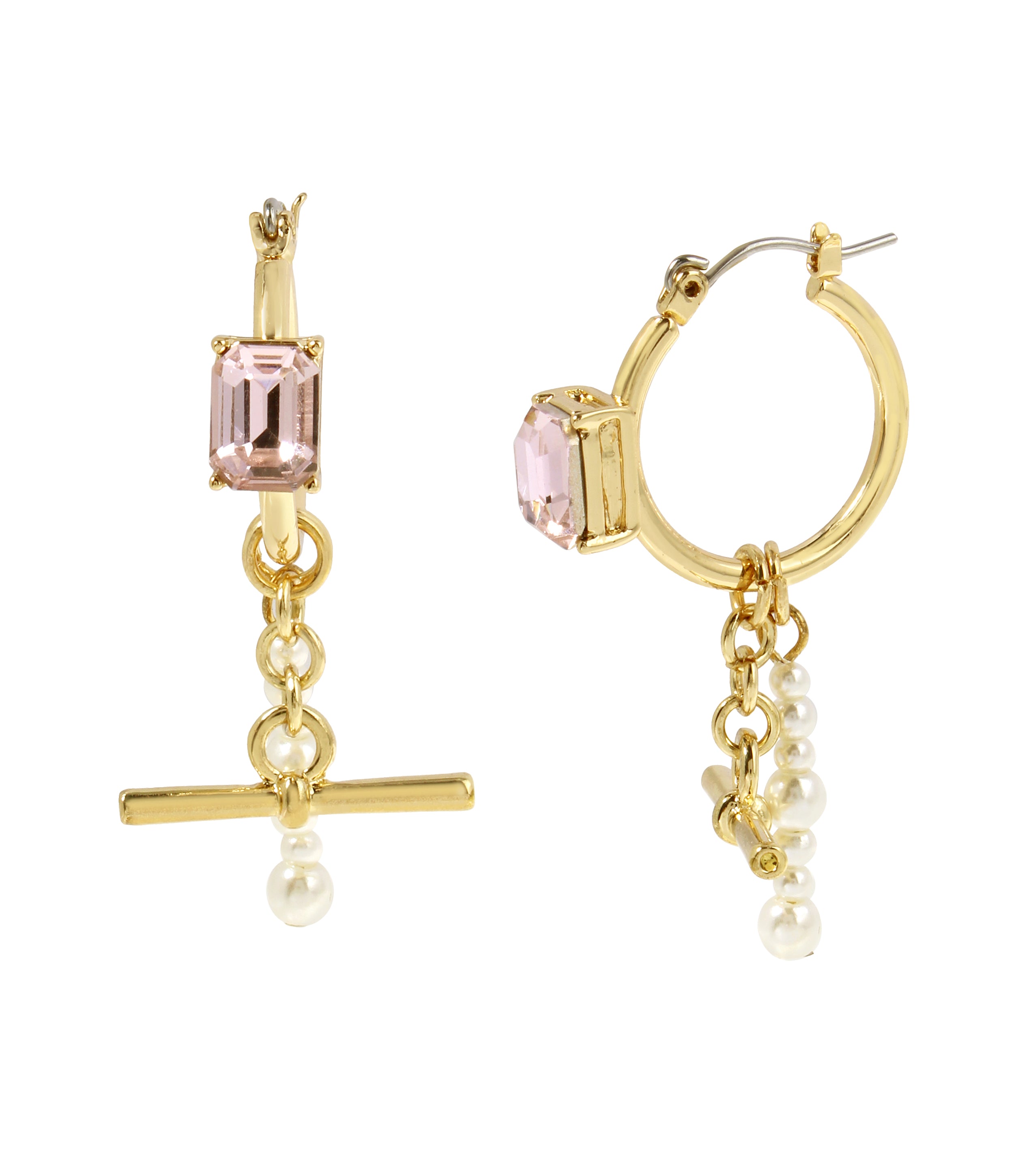 CRYSTAL HOOP EARRINGS IVORY PEARL、mySite、dreamappss