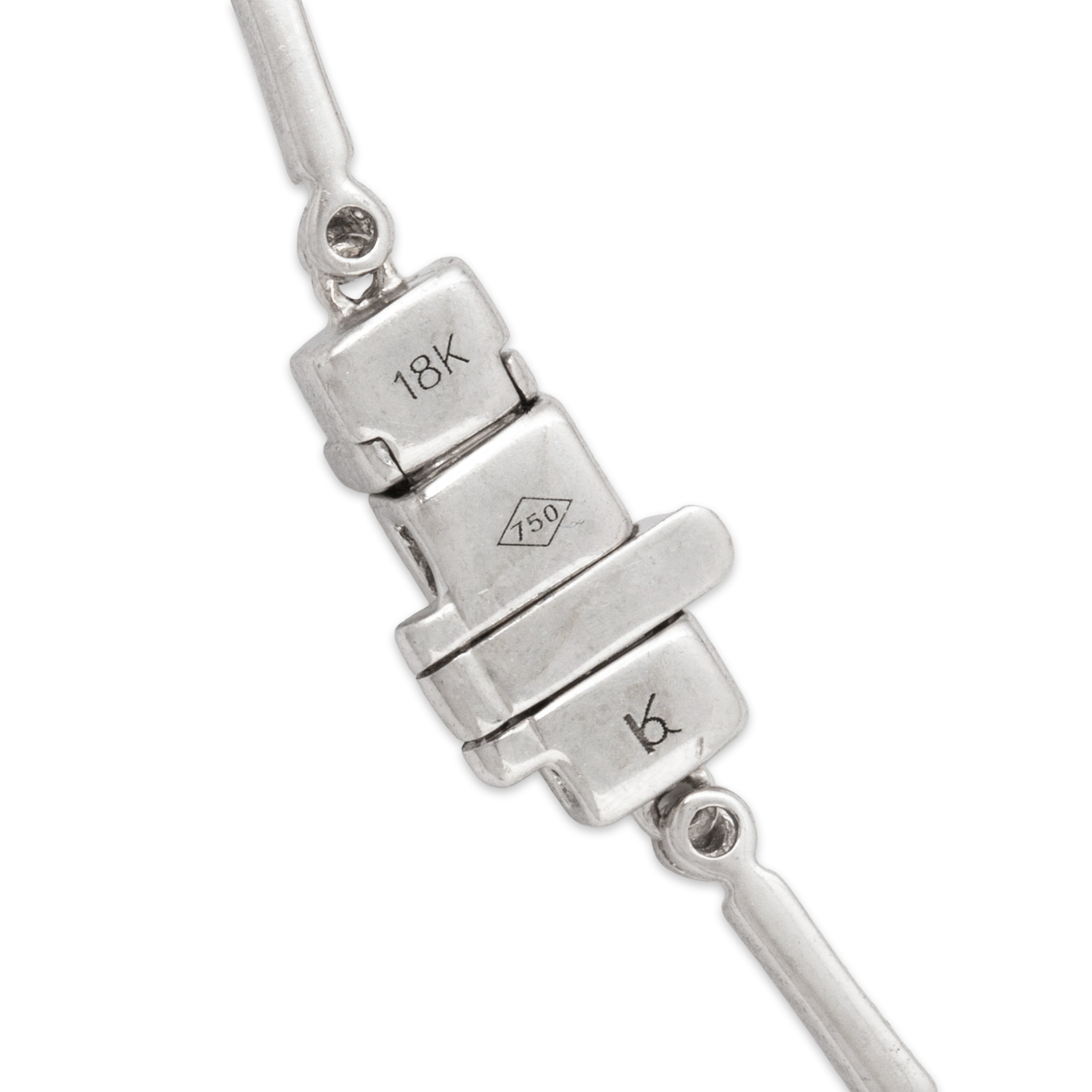 Vintage 18k White Gold 4.58cttw Diamond Dazzling Floriform Necklace 20、mySite、hinf8tx79