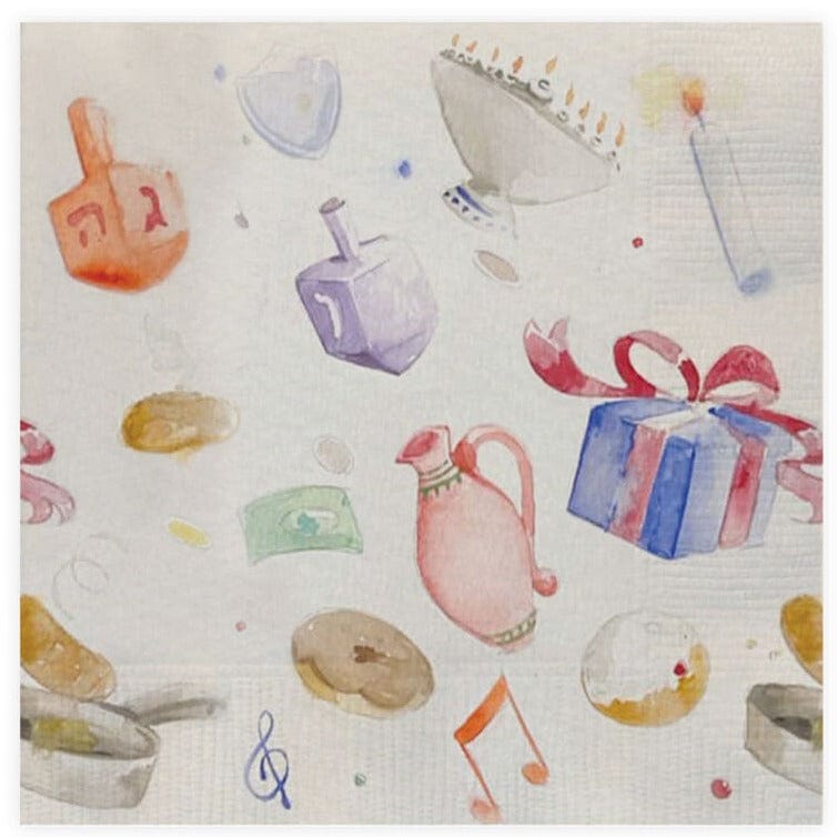 Watercolor Hanukkah Napkins - Pack of 20、mySite、topwebapps
