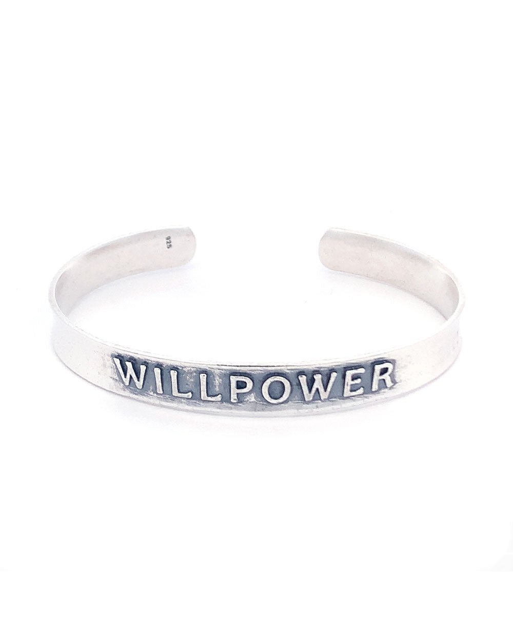 Willpower Embossed Sterling Silver Cuff Bracelet、mySite、topwebapps