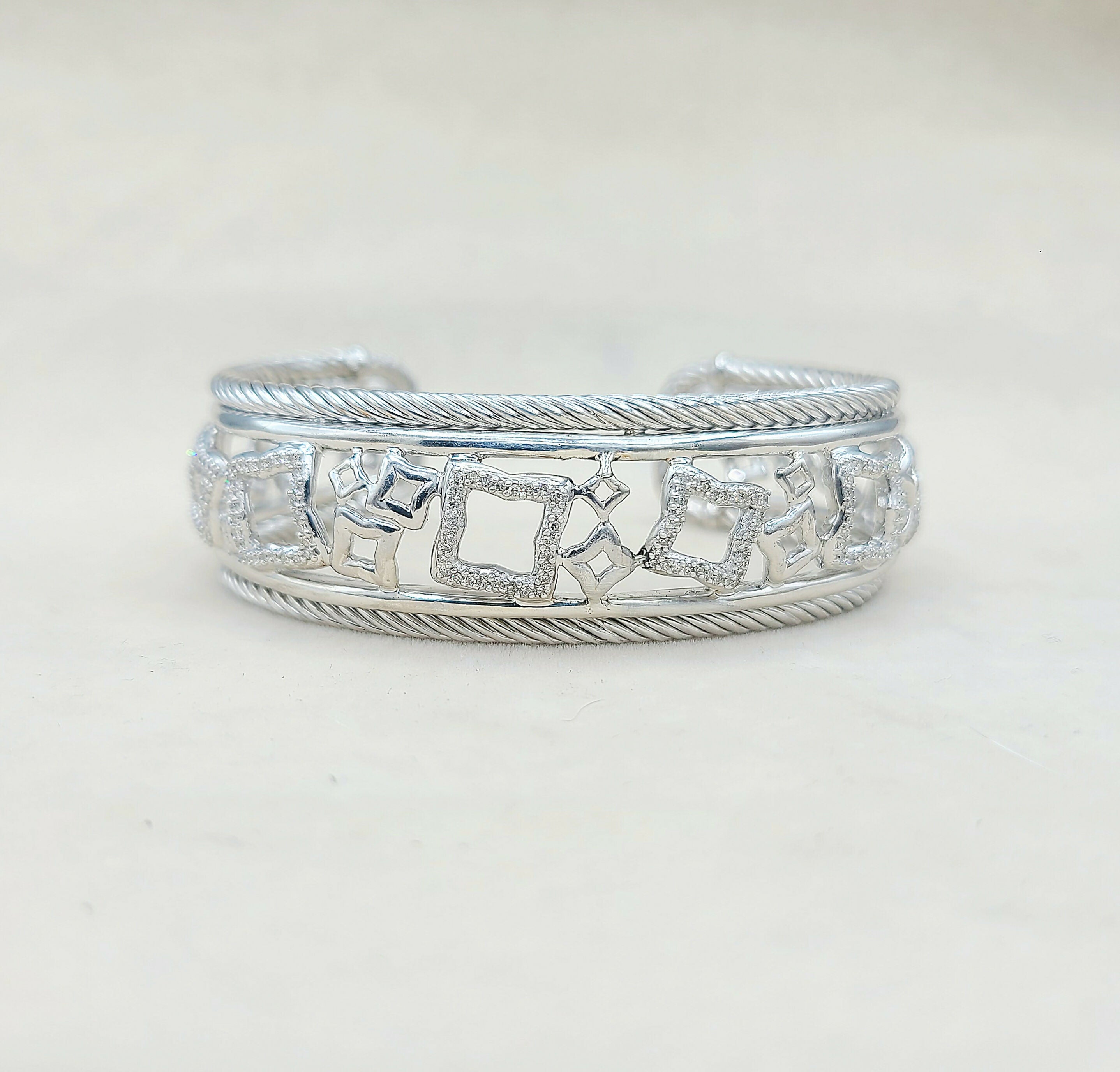 David Yurman Quatrefoil Tapestry Bracelet with Pav茅 Diamonds、mySite、hinf8tx79