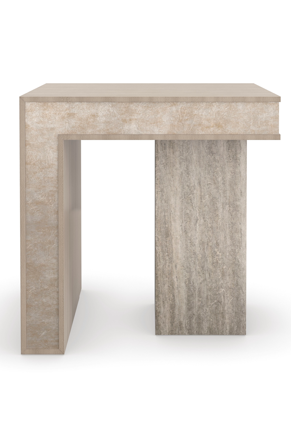 Cream Travertine Modern Nightstand | Caracole Balance、mySite、neckold