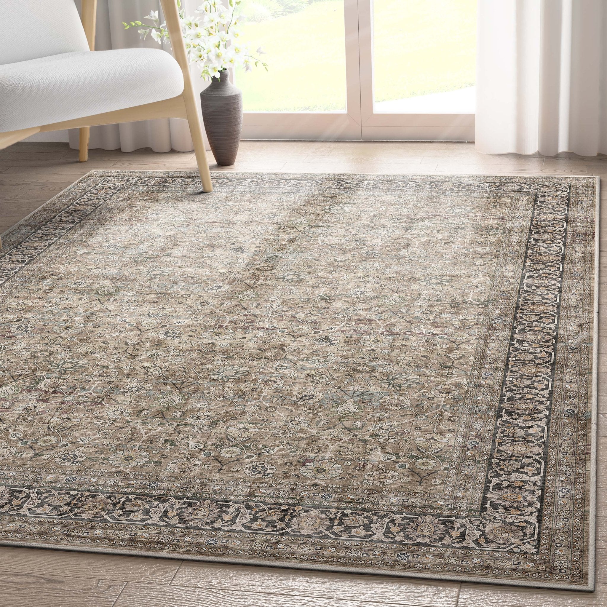 Delphine Vintage Persian Oriental Flat-Weave Rug、mySite、gigharbornorthrealestate