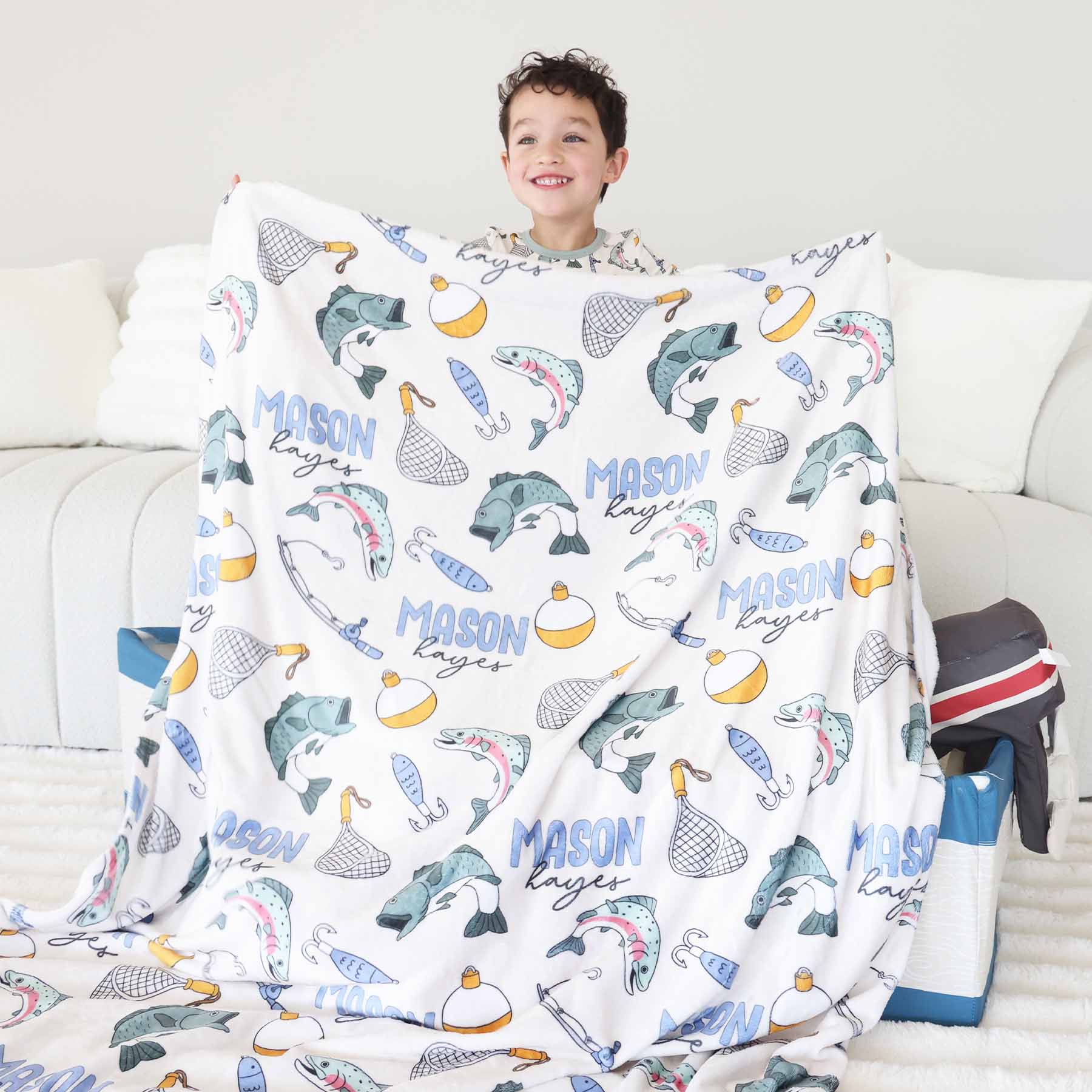  Catch of the Day Personalized Kids Blanket、mySite、layawaytickets