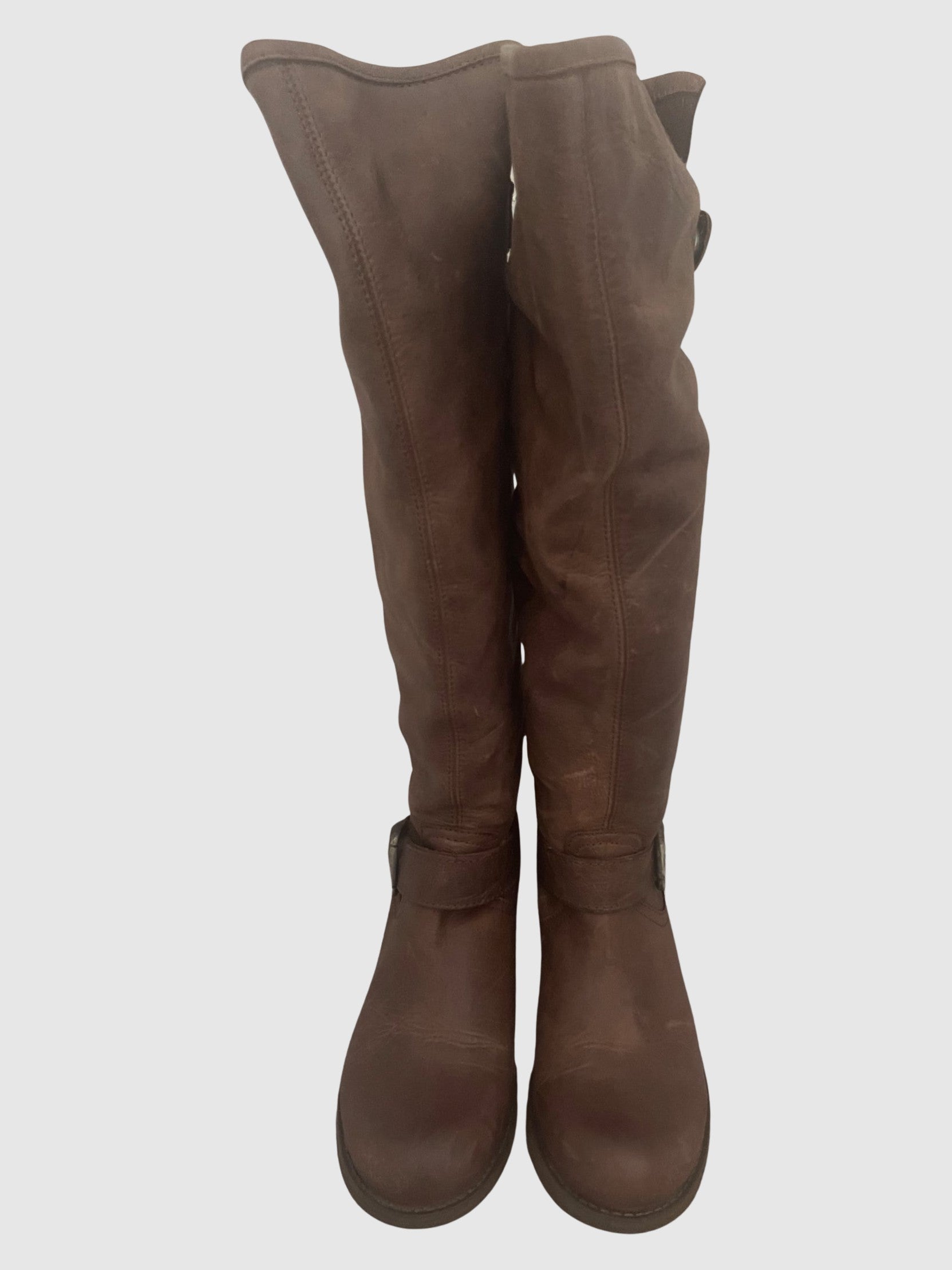 LYNET BROWN LEATHER BOOTS - SM REBOOTED、mySite、gtrtttuynbv