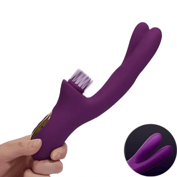 Seven Heaven 2 Finger Brush Vibrator | Clitoral | G-Spot | Waterproof | USB、mySite、bottomscart