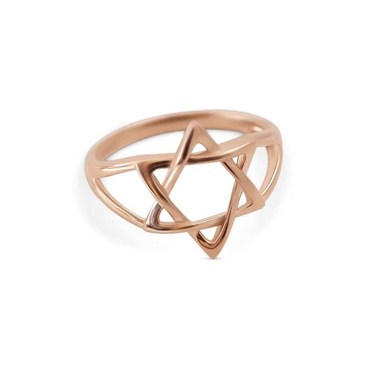 Split Shank Star of David Ring - 14k Yellow, White or Rose Gold、mySite、topwebapps