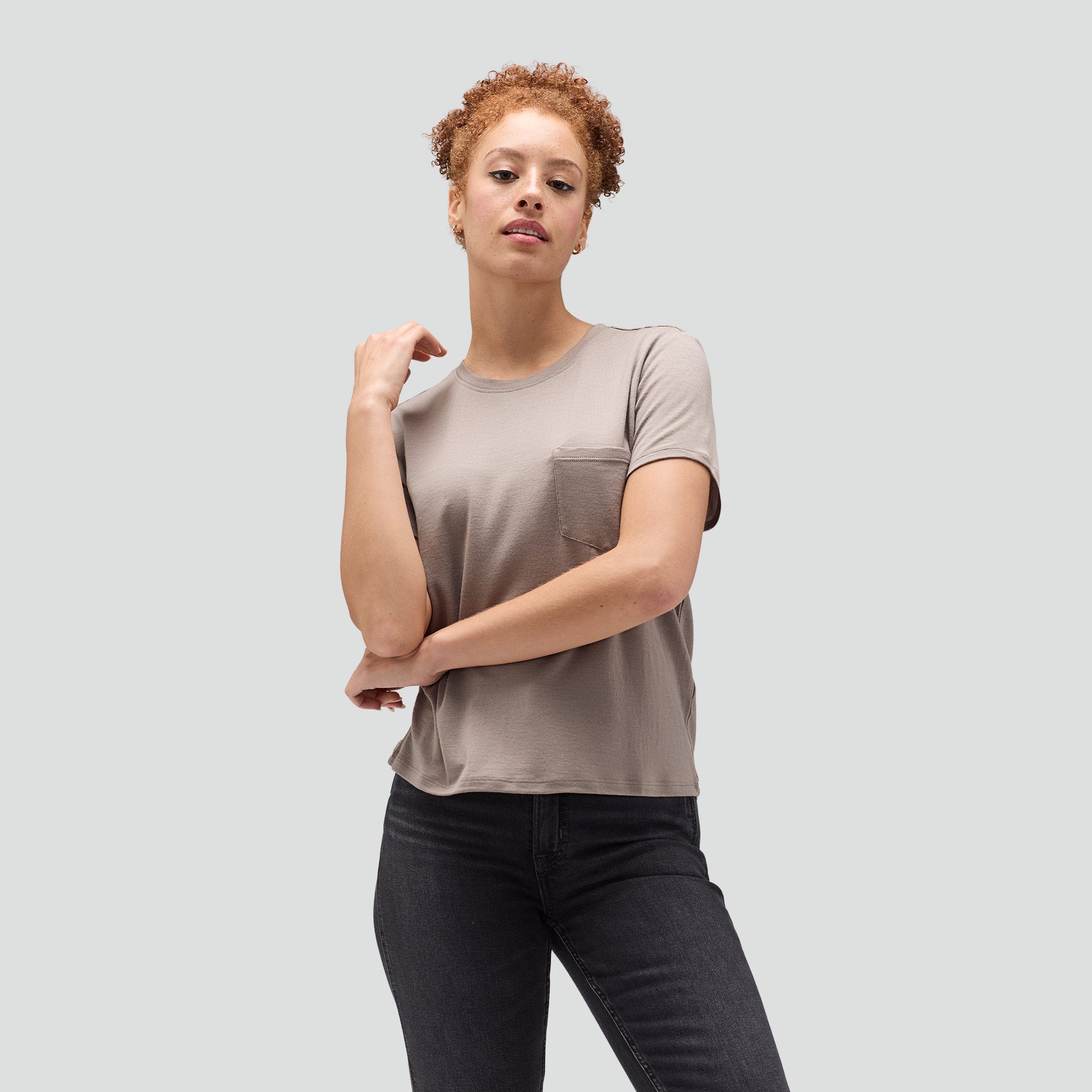 Women's Merino Boxy Pocket Tee、mySite、noshort