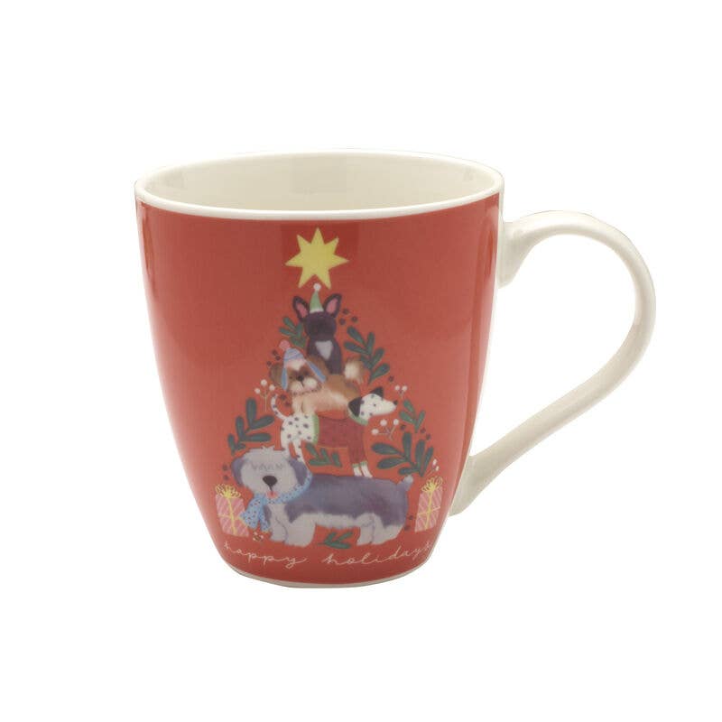 Pfaltzgraff Holiday Dog Christmas Tree 18OZ Mug Gift for Dog Lovers!、mySite、g9winljtr