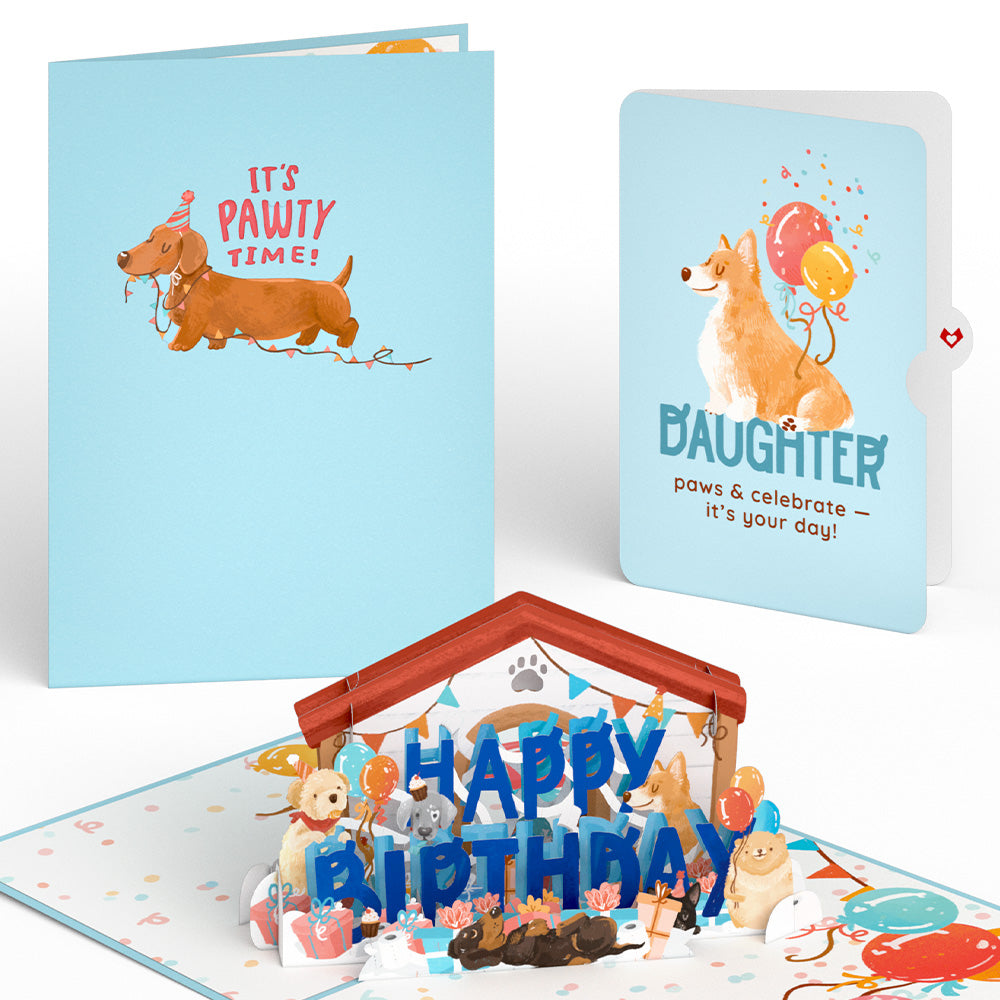Happy Birthday Dogs Pop-Up Card and Sentiment Set for Daughter、mySite、solidvoid