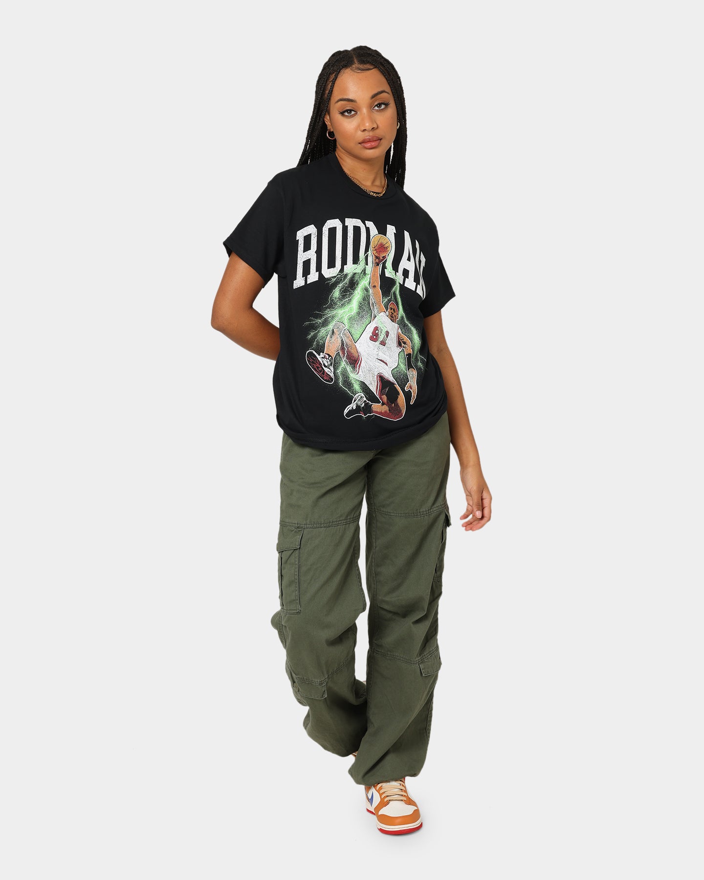 Rodman Brand Rodman Glow Dunk Vintage T-Shirt Black/Green、mySite、zt4zffjzw