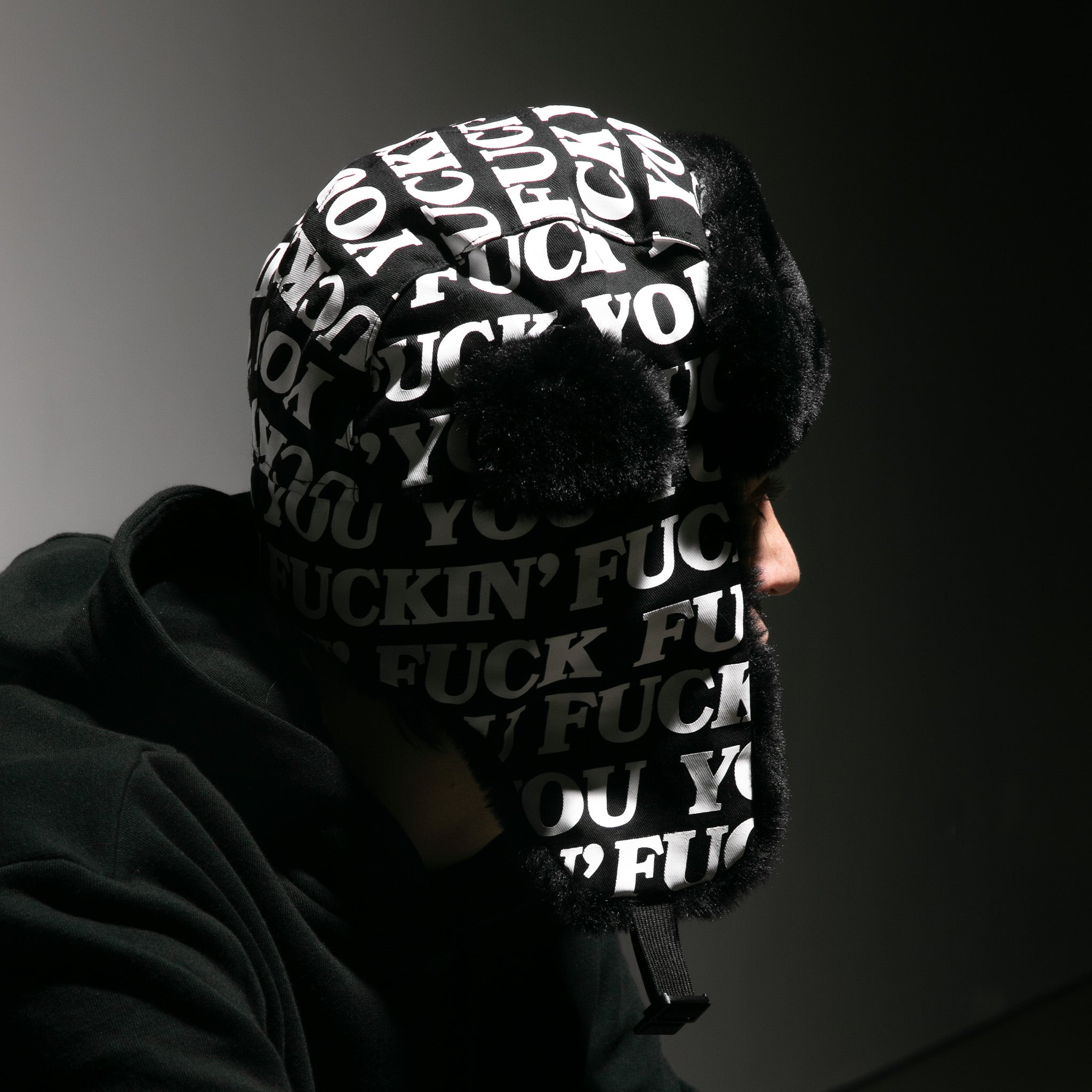  Fuckin Fuck Aviator Hat (Black)、mySite、merchandisen