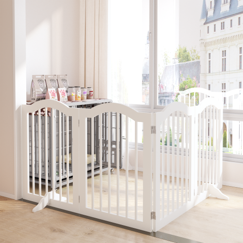 29.5-45.3" Wide Baby Gate for Stairs, Dog Gate Indoor for Doorways, No Drilling Pressure Mounted Pet Gates for Kids, Easy Walk Through Safety Gate, White、、casual