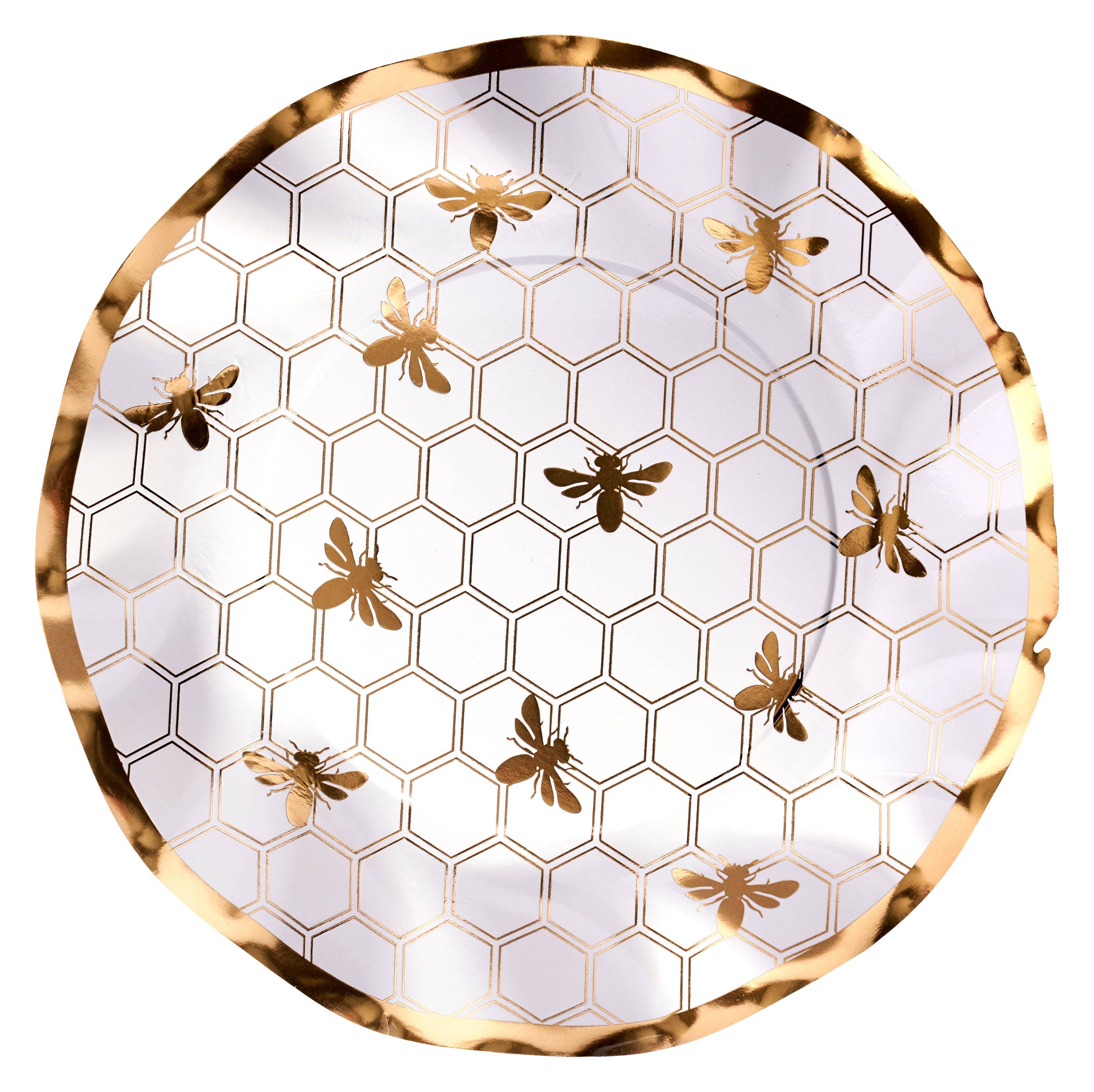 Honeybee Wavy Paper Side Plates - Set of 8、mySite、topwebapps