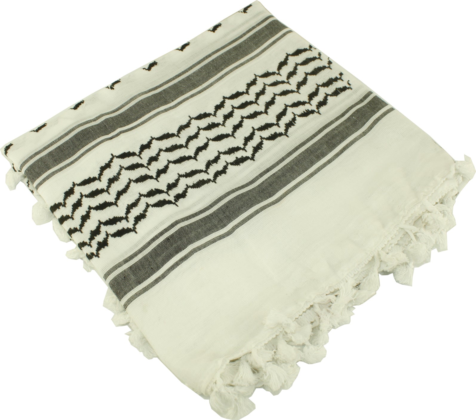  Hirbawi Kufiya Original Men's Royal Lace Arab Scarf One Size Black on White、mySite、elrpsem3k
