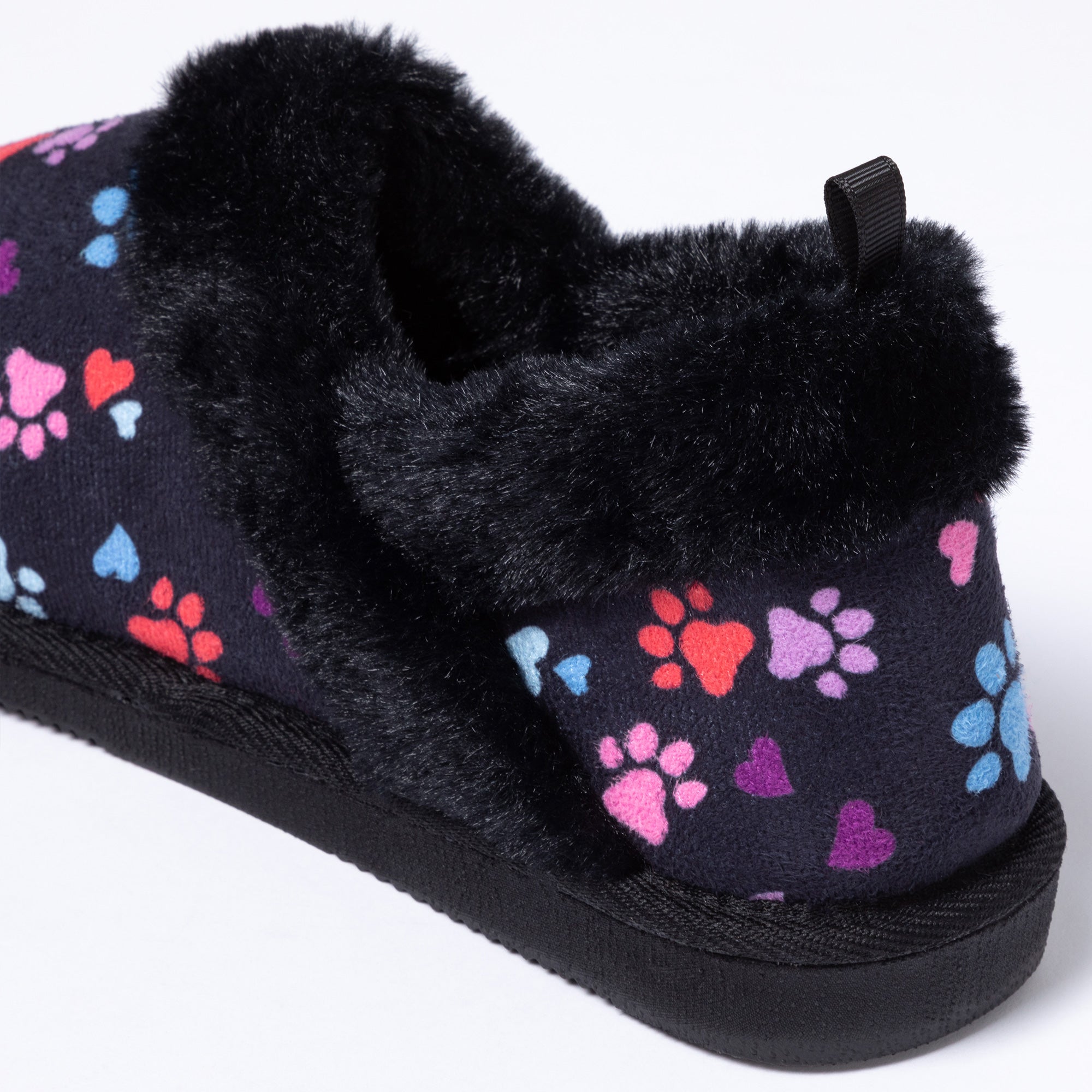 Paw Print Faux Fur Lined Indoor/Outdoor Slippers、mySite、camillekostekn