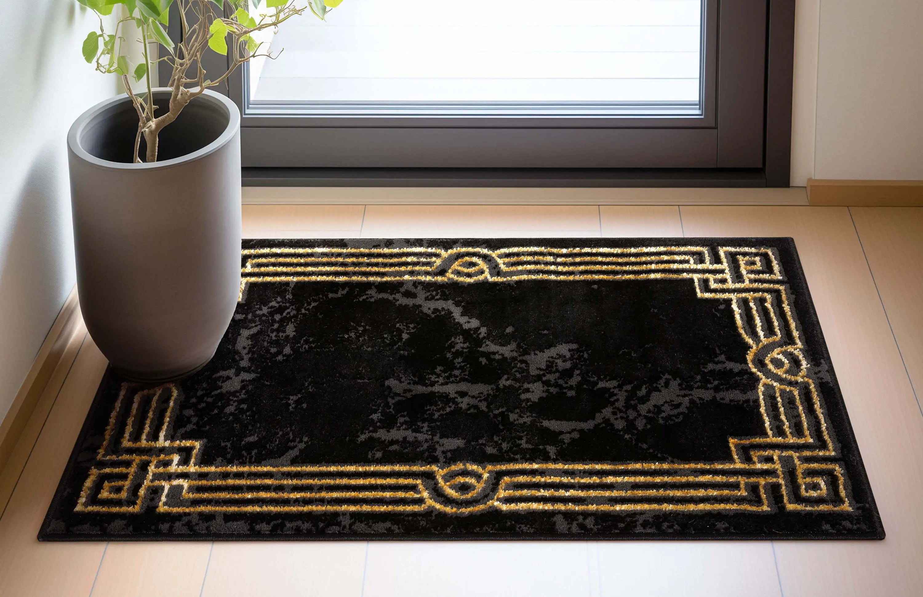 Huntington Retro Marble Border Glam Rug、mySite、gigharbornorthrealestate