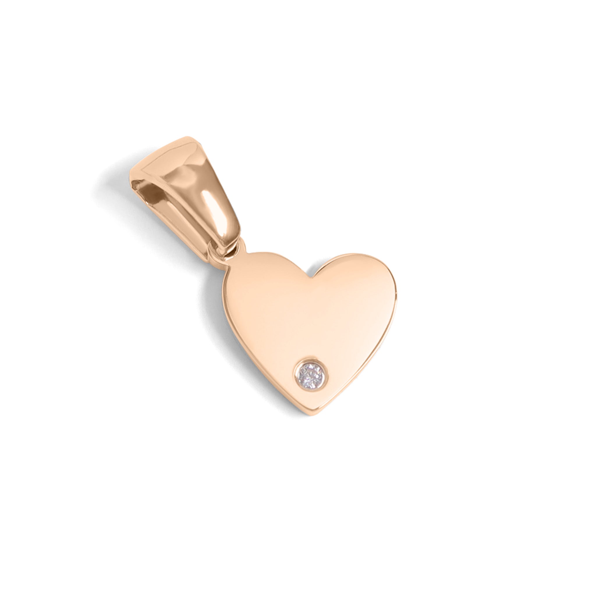 18K Gold PVD Stainless Steel CZ Accent Heart Charm / SBB0290、mySite、dreamappss