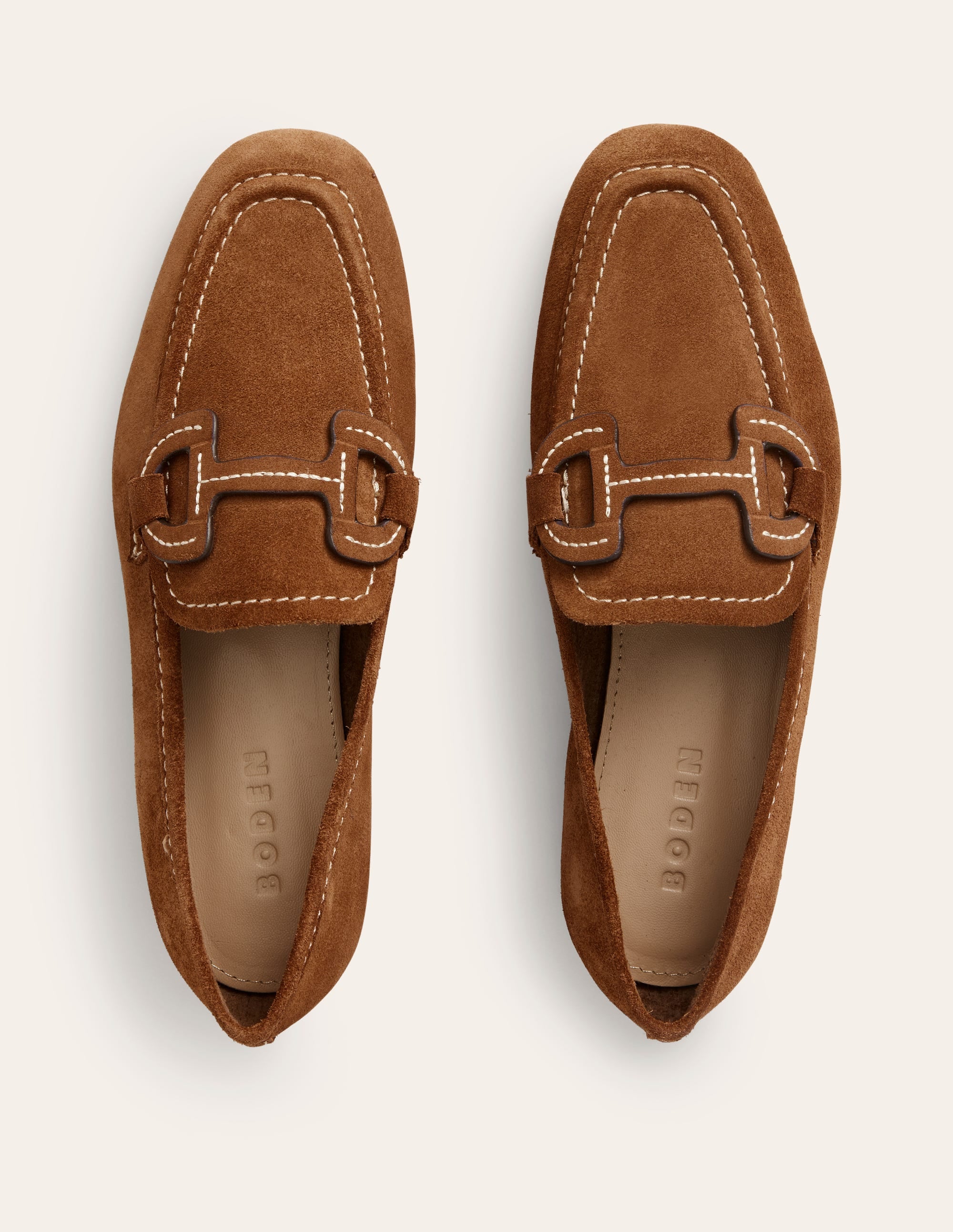  Stitched Snaffle Loafers-Golden Brown Suede、mySite、ashleygrahame