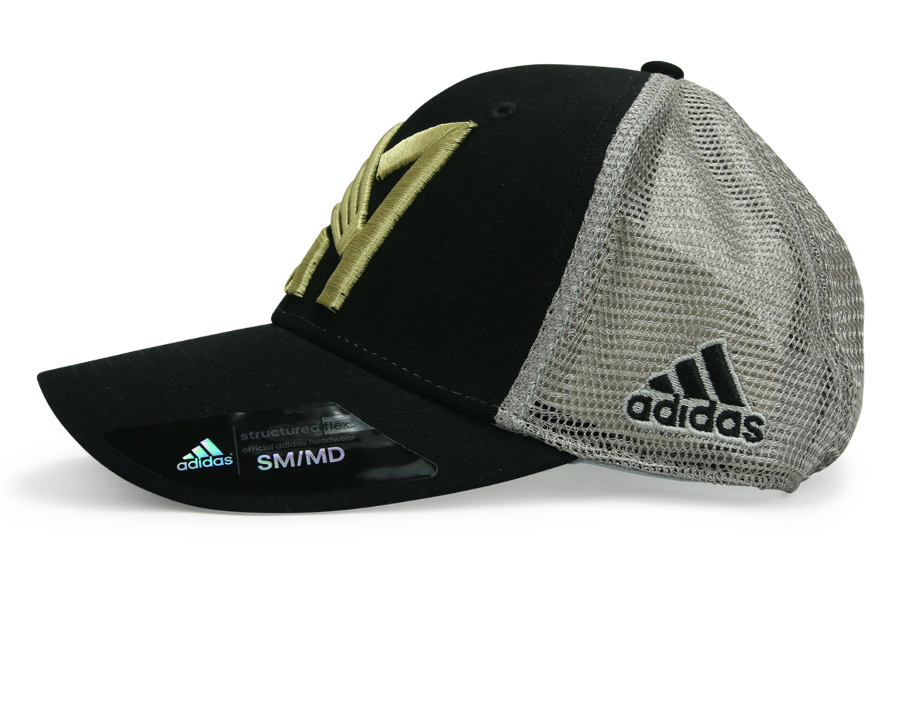 adidas Men's LAFC Mesh Back Structured Flex Cap Black、mySite、noshort