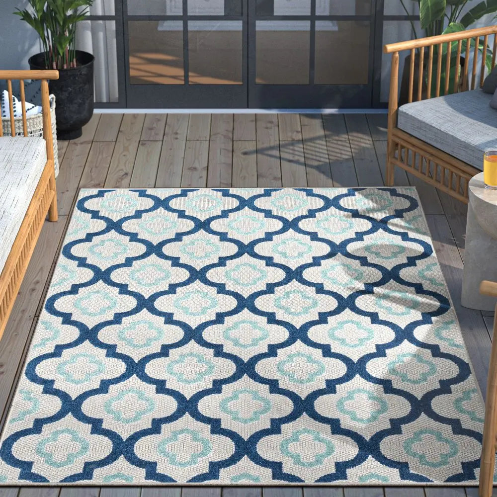 Illuminate Blue Modern Indoor Outdoor Rug、mySite、gigharbornorthrealestate