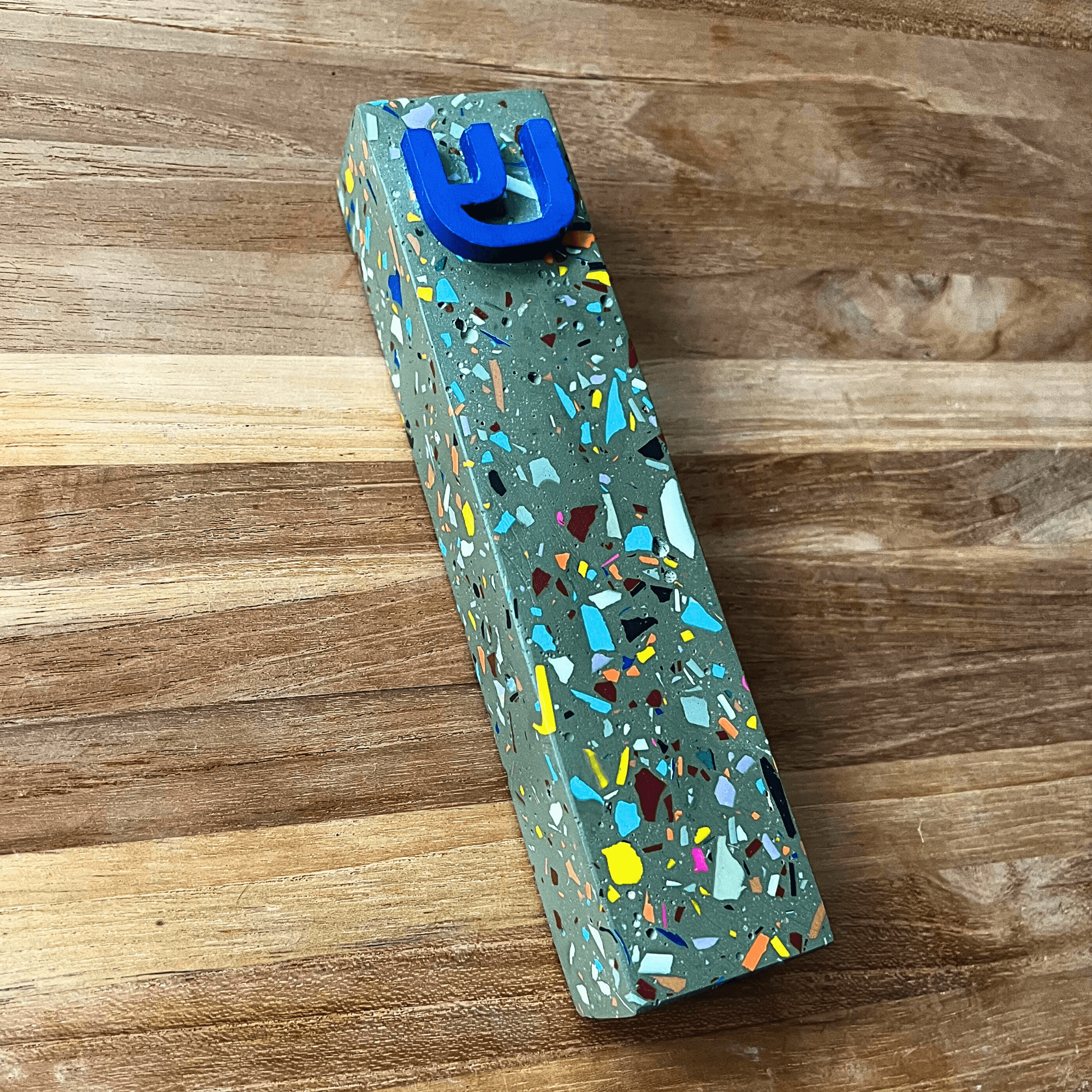 Earthy Olive Rainbow Terrazzo Mezuzah、mySite、topwebapps