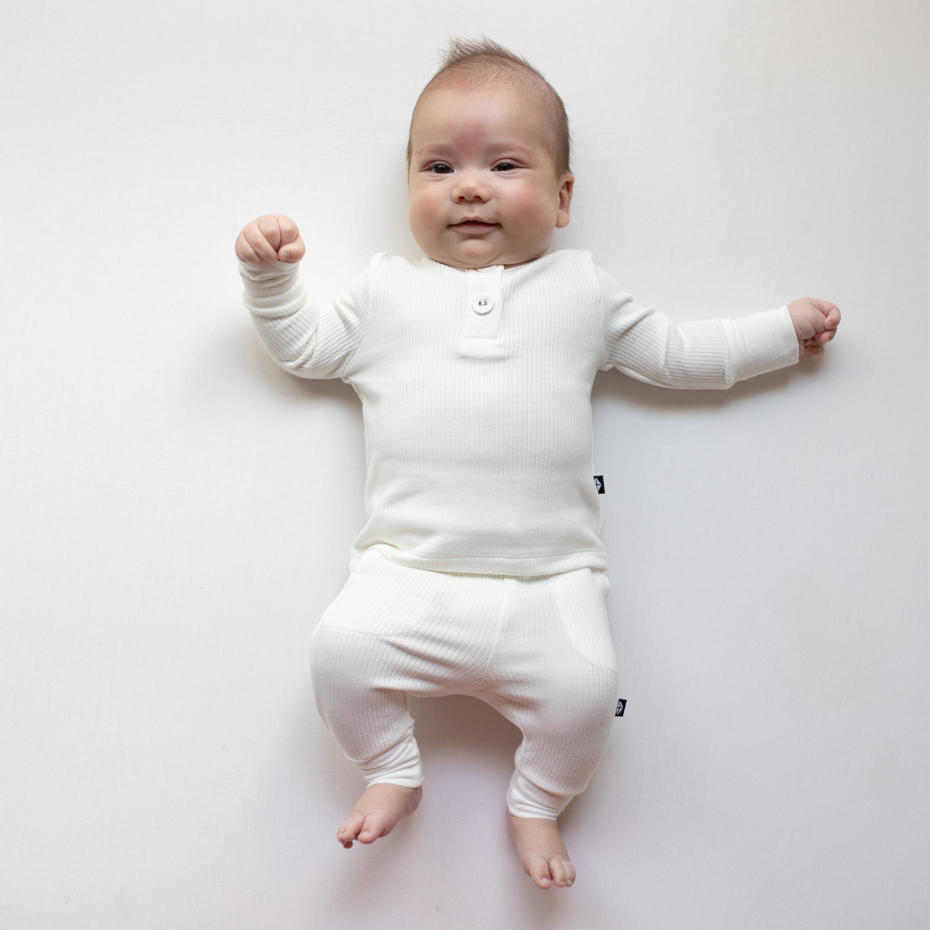  Ribbed Infant Henley Set in Cloud、mySite、layawaytickets