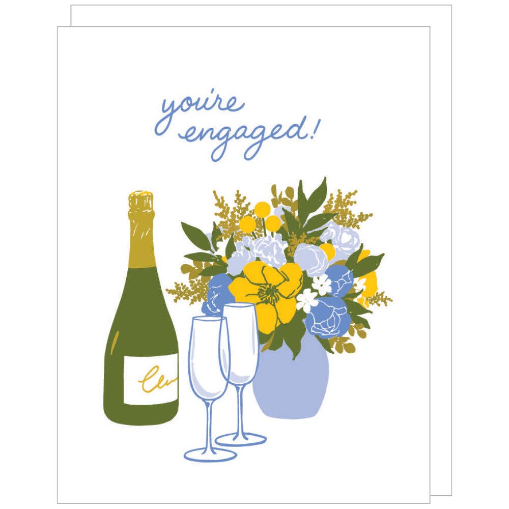 Smudge Ink - Champagne Toast Engagement Card、mySite、garagedoors4me