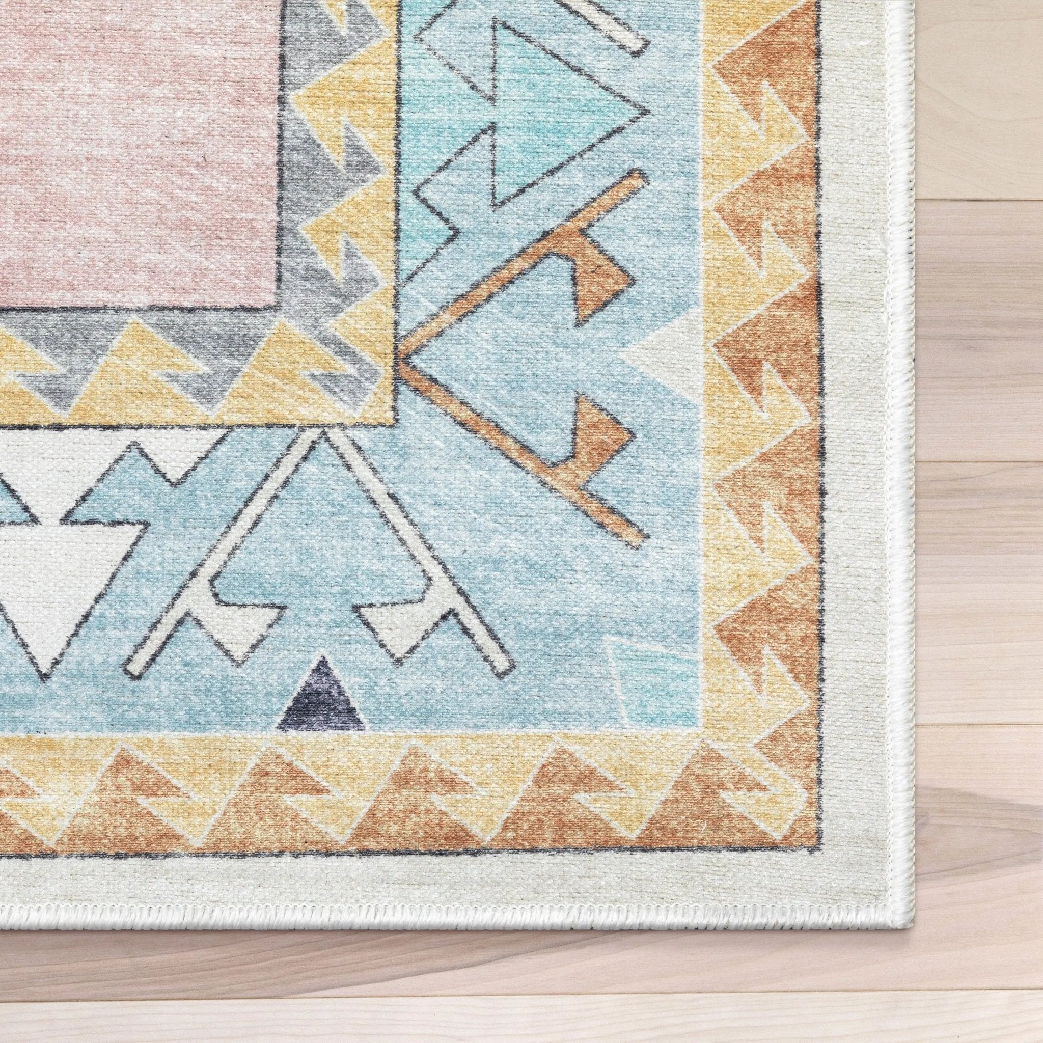 Ethnic Soft Medallion Modern Pink Kids Flat-Weave Rug、mySite、gigharbornorthrealestate