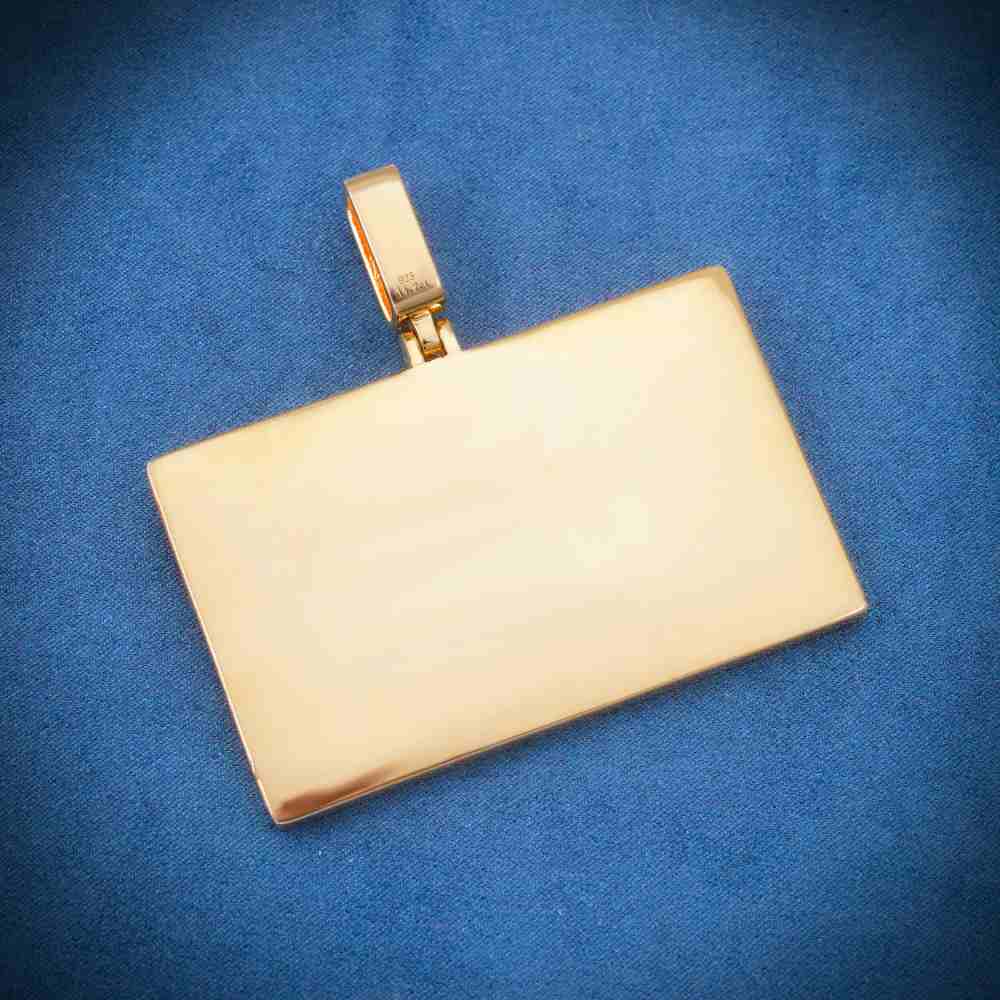Custom Moissanite Credit Card Pendant 14K Yellow Gold、mySite、hinf8tx79
