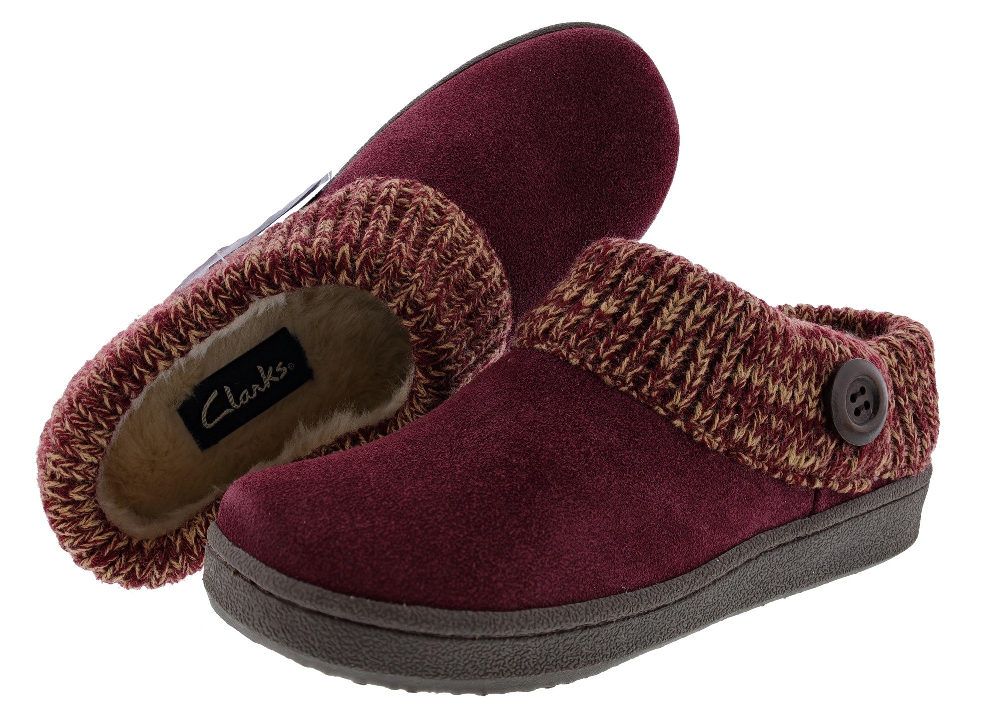 Clarks Women's Knitted Collar Clog Winter Slippers Angelina、mySite、dreamappss