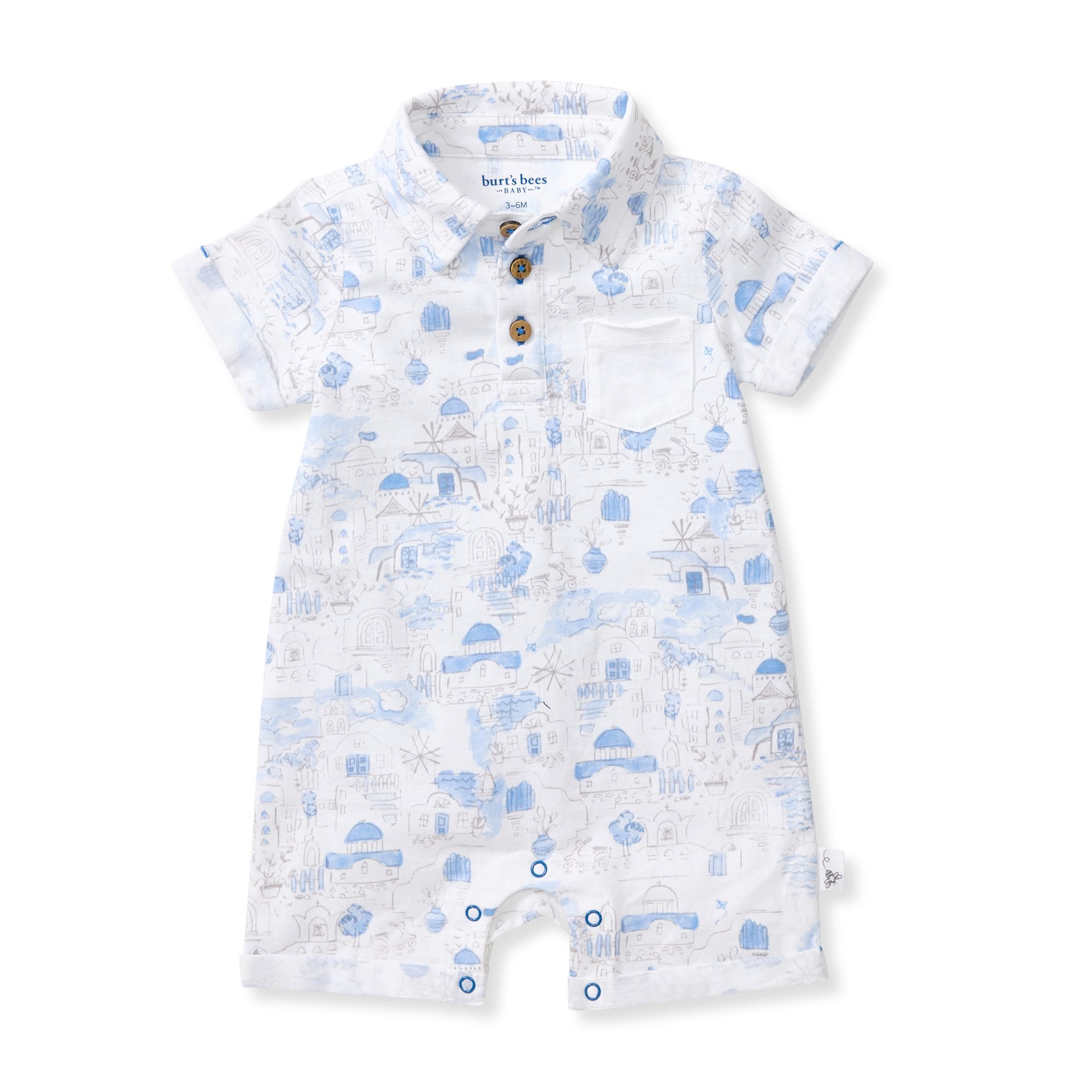 Santorini Organic Baby Boy Romper、mySite、g9winljtr