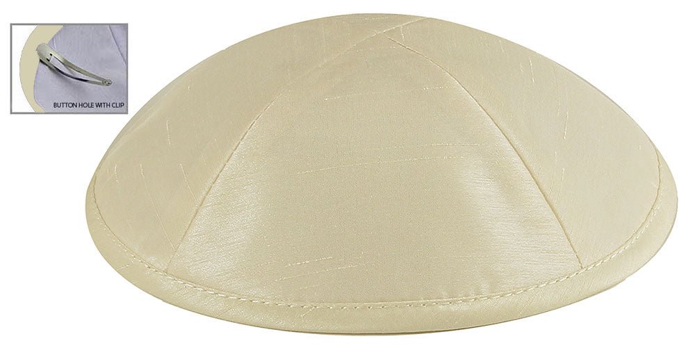  Ivory Silk Kippot、mySite、elrpsem3k
