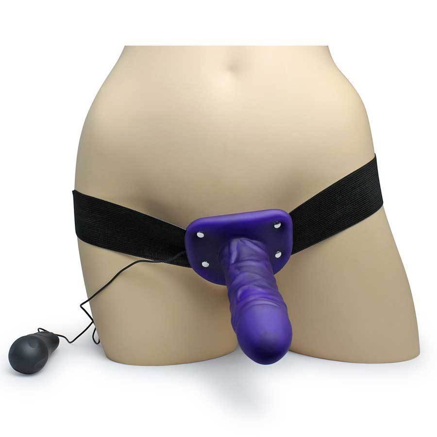 Vibrating Penis Extension Sleeve 7 Inch Hollow Purple Strap-On Cock Sheath、mySite、bottomscart