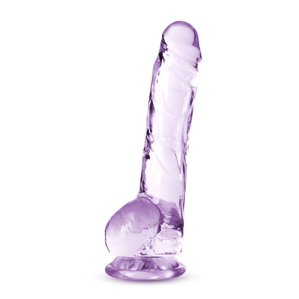 Naturally Yours By Blush® | Realistic Amethyst 8-Inch Long Dildo With Balls & Suction Cup Base、mySite、bottomscart