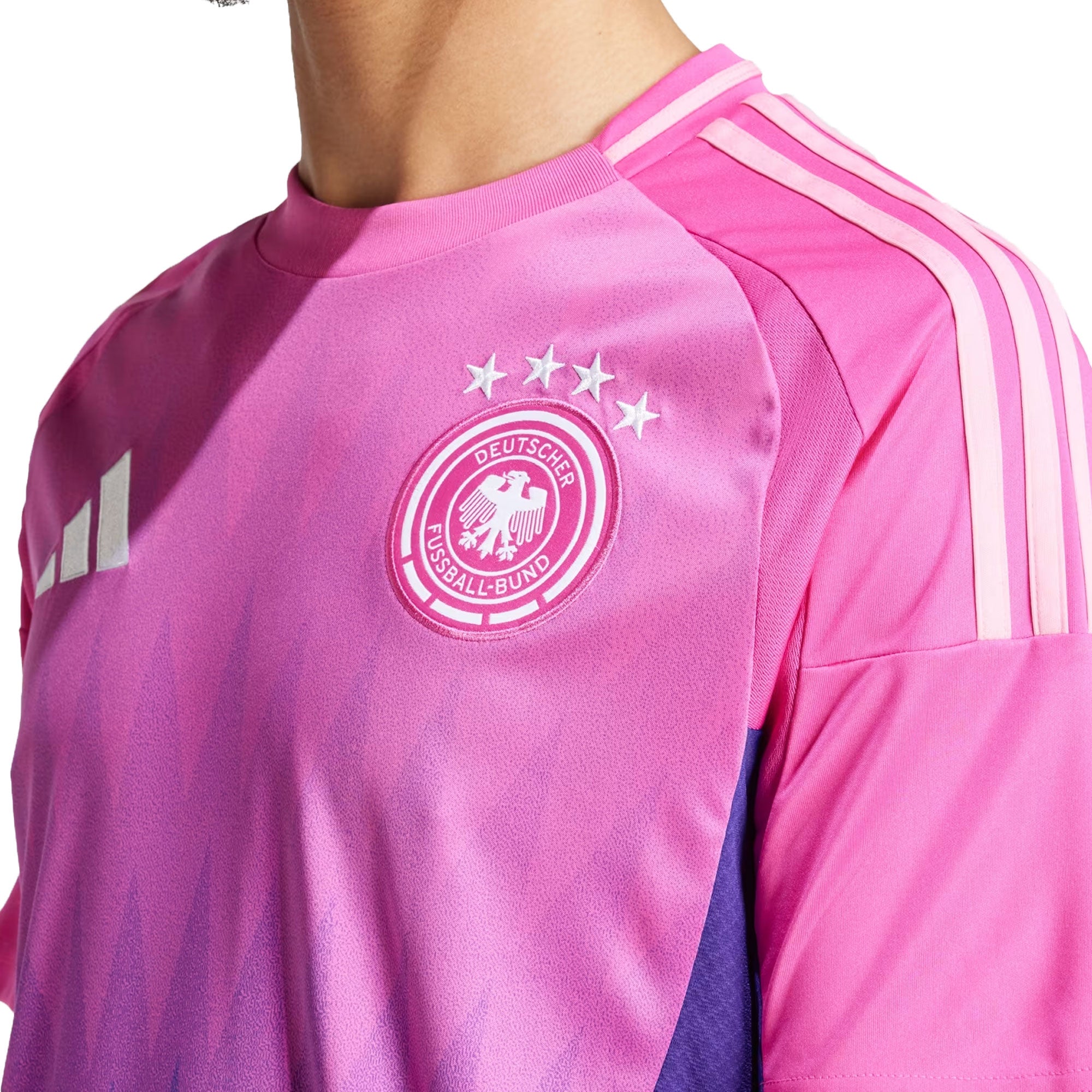 adidas Men's Germany 2024/25 Away Jersey Semi Lucid Fuchsia/Purple、mySite、noshort