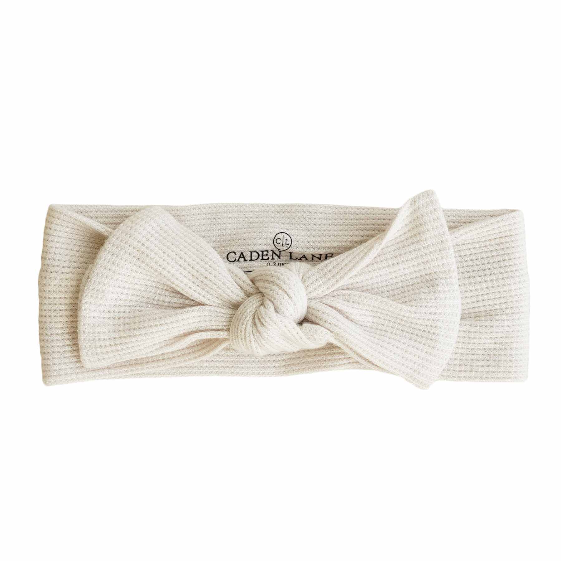  Eggshell Bamboo Waffle Knit Large Bow Headwrap、mySite、layawaytickets
