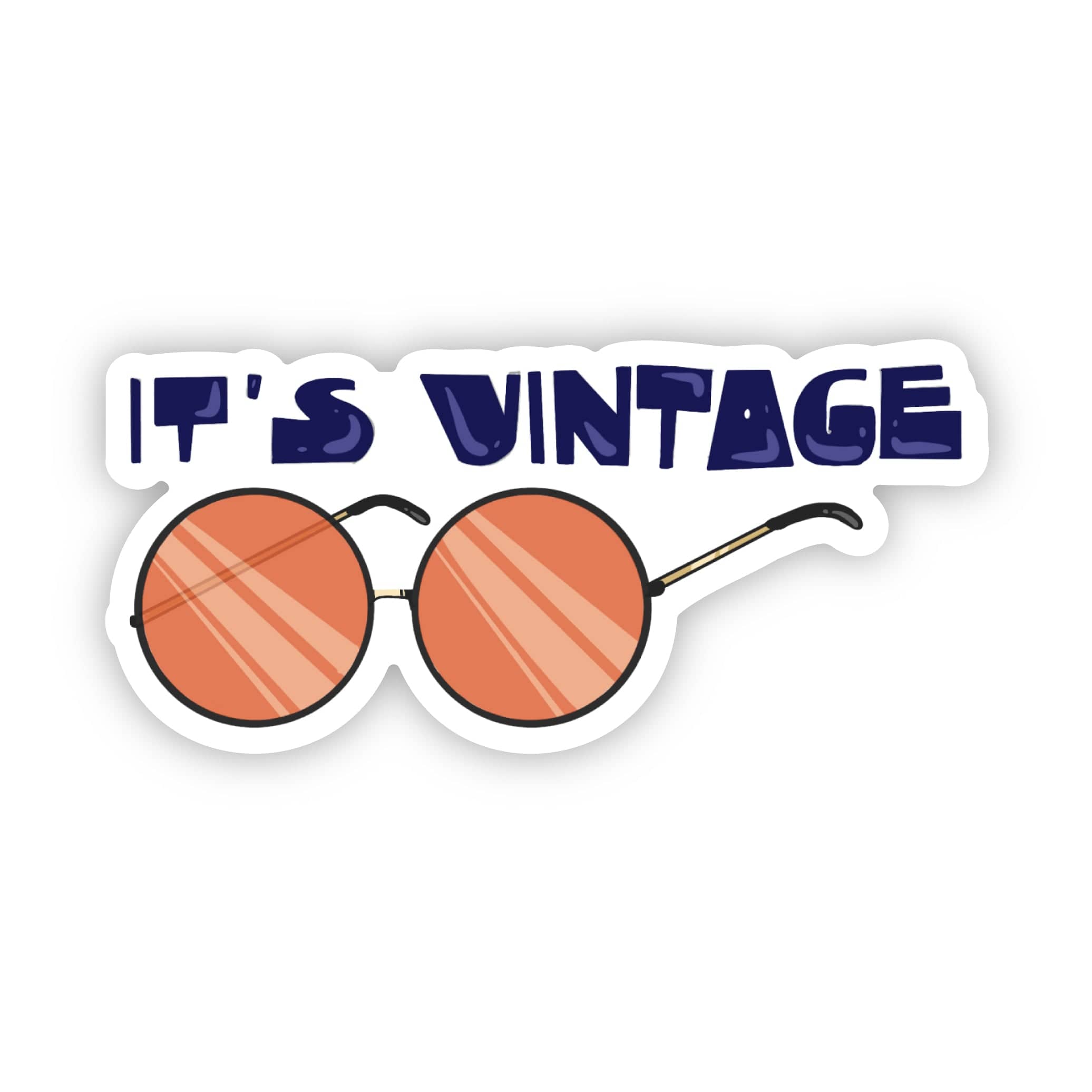  It's Vintage Groovy Glasses Sticker、mySite、ghnorth