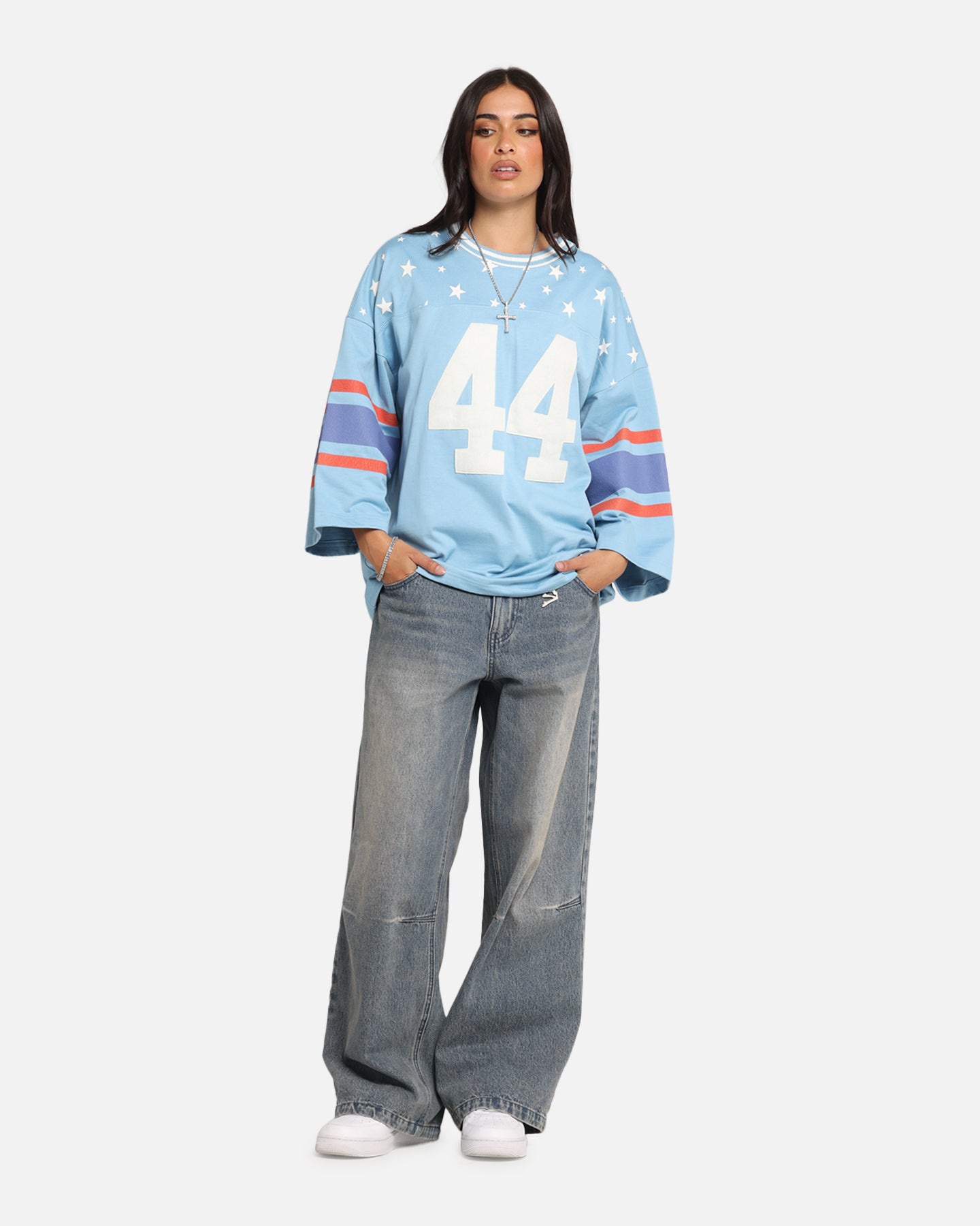 Champion 60's Football T-Shirt Pale Blue、mySite、zt4zffjzw