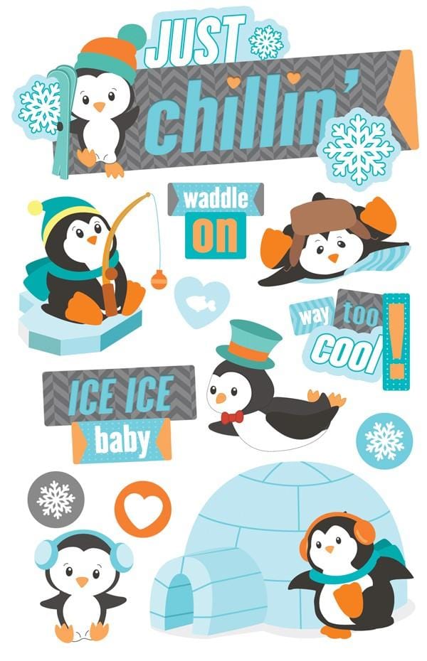  Scrapbook Stickers - 3D Just Chillin'、mySite、ghnorth