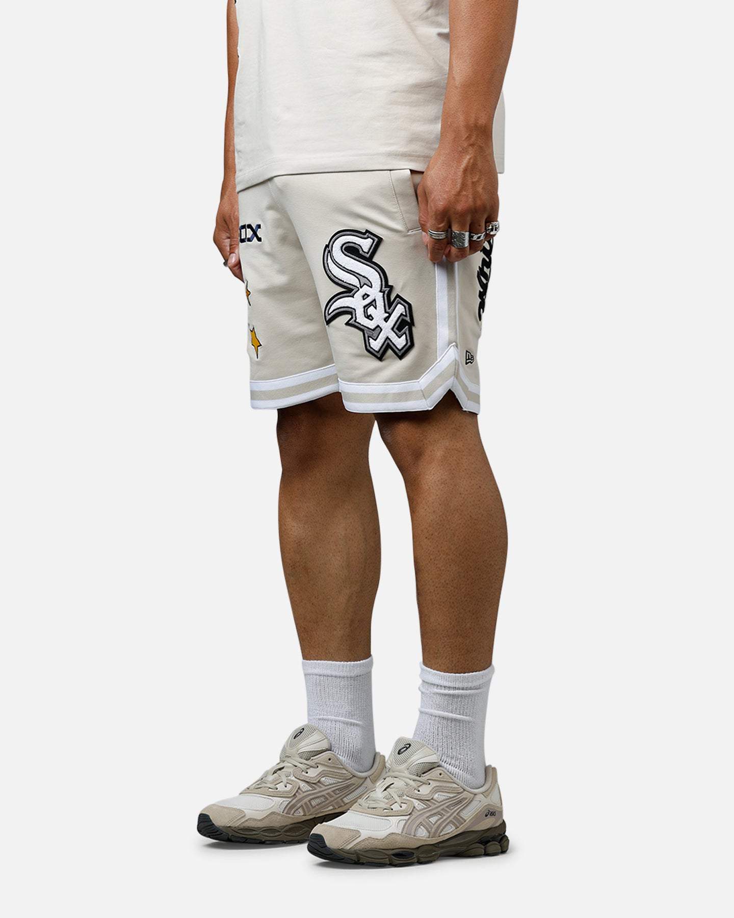 New Era Chicago White Sox 'Logo Select' Summer Shorts Stone、mySite、zt4zffjzw