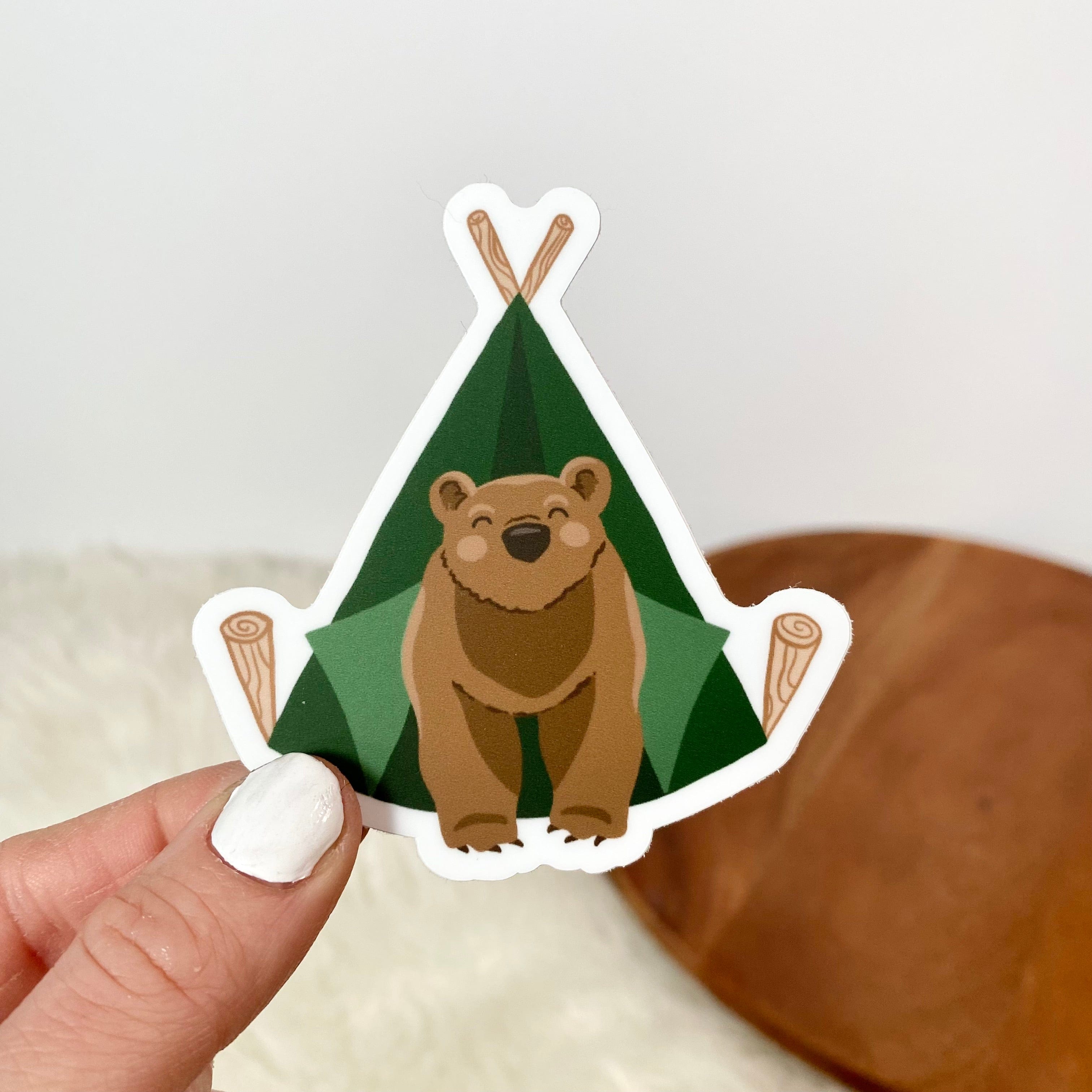  Camping Bear Sticker、mySite、elrpsem3k