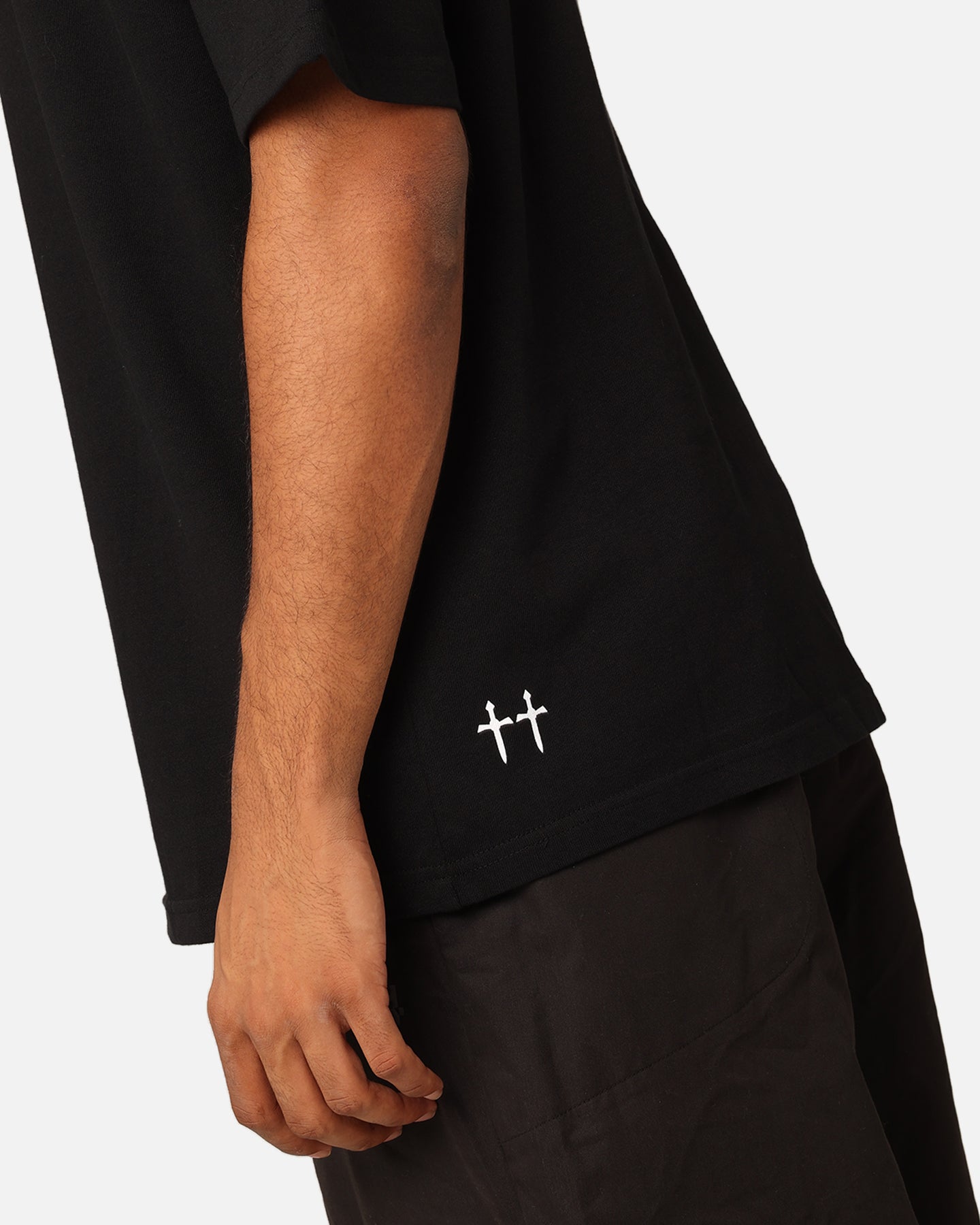 Saint Morta Scripture Mock Neck T-Shirt Black、mySite、zt4zffjzw