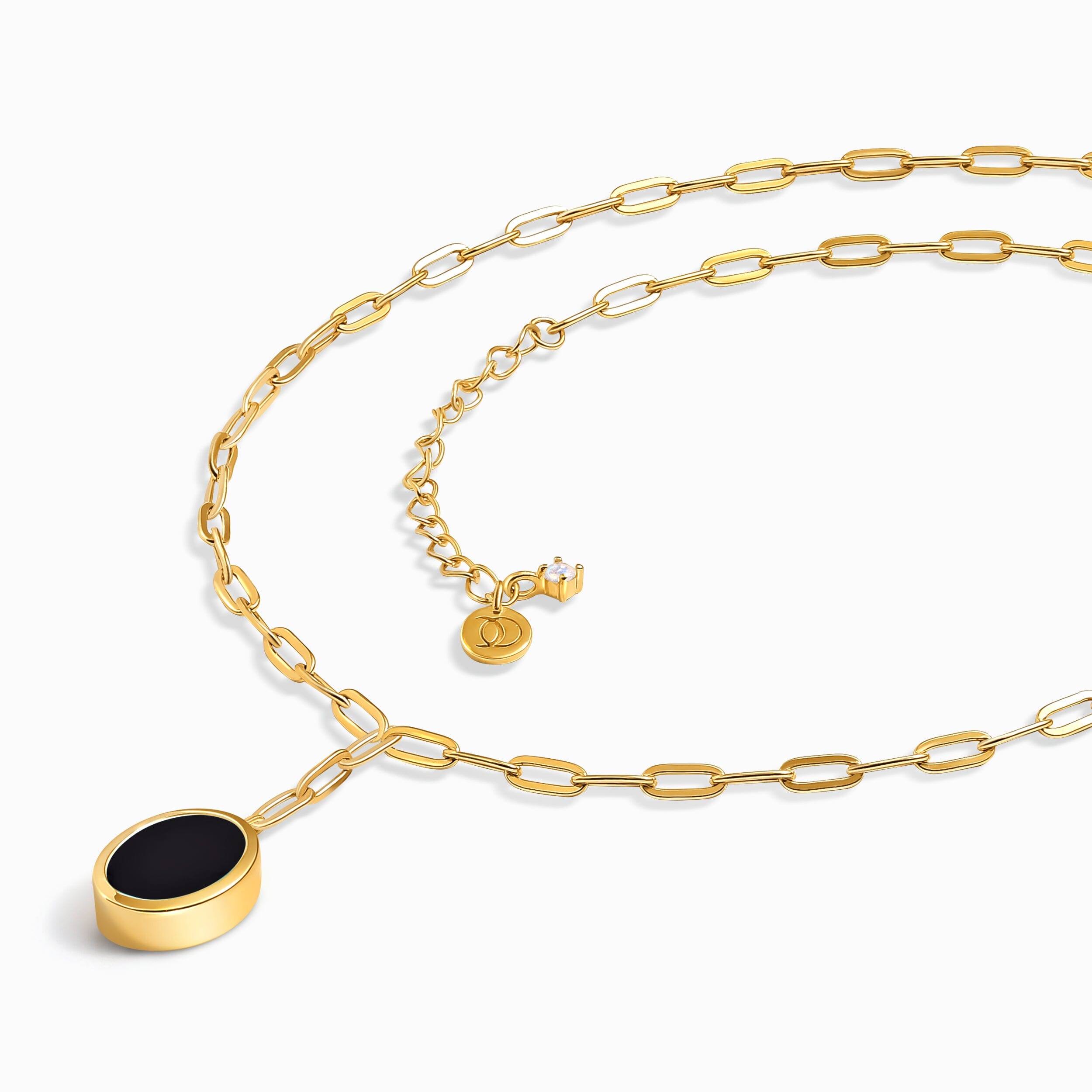 Black Onyx Widelink Necklace - Enfolded Willpower、mySite、hinf8tx79