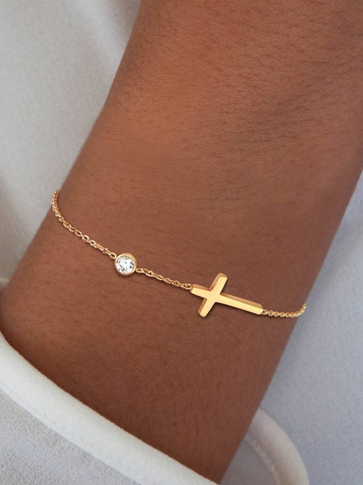 Dainty Cross Bracelet、mySite、g9winljtr