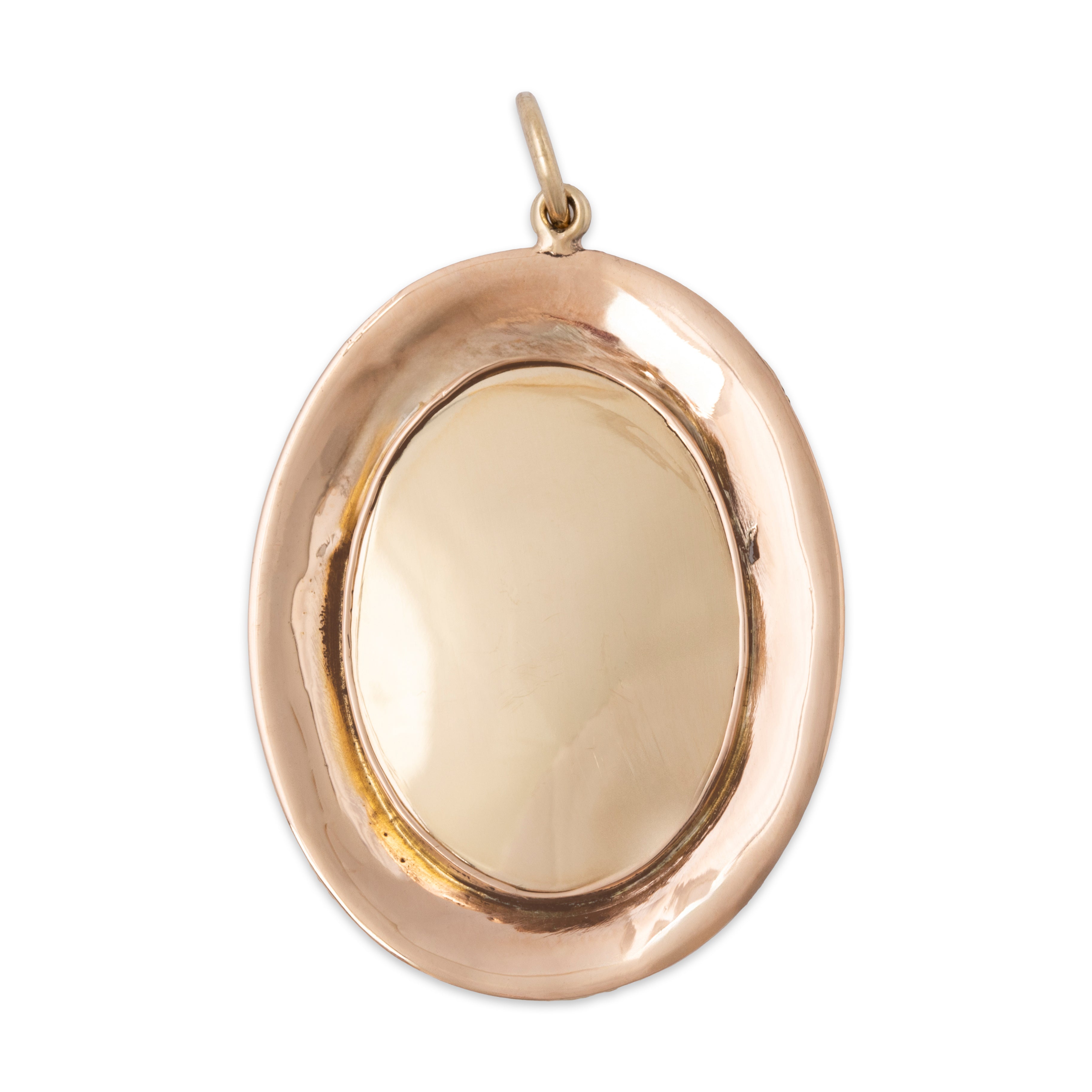 Antique Large 14k Yellow Gold 8.67ct Lapis Lazuli Hand Decorated Floral Pendant、mySite、hinf8tx79