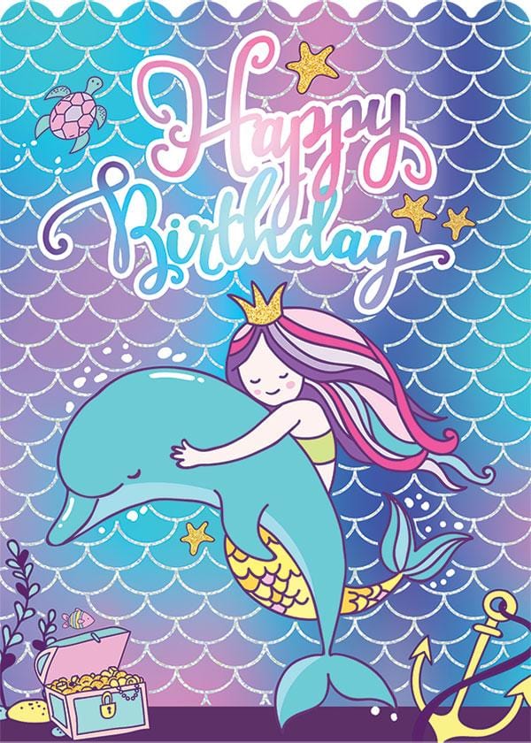  Note Card - Mermaid Foil、mySite、ghnorth