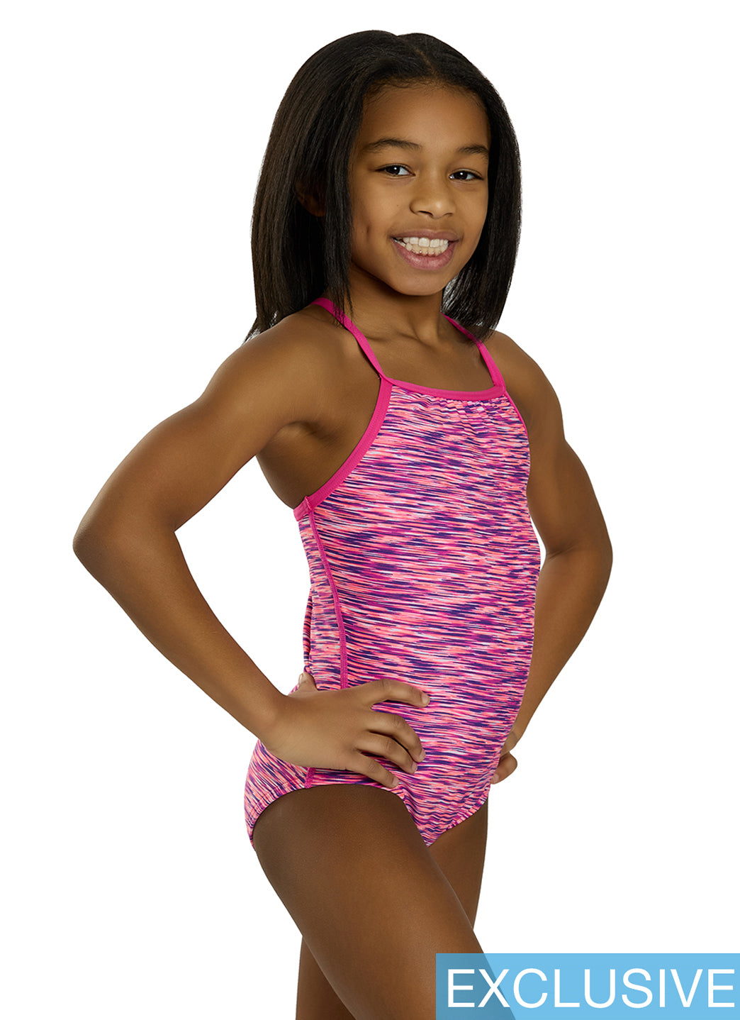 TYR Girls' Sonoma Durafast Elite Addy Diamondfit One Piece Swimsuit (Little Kid, Big Kid)、mySite、noshort