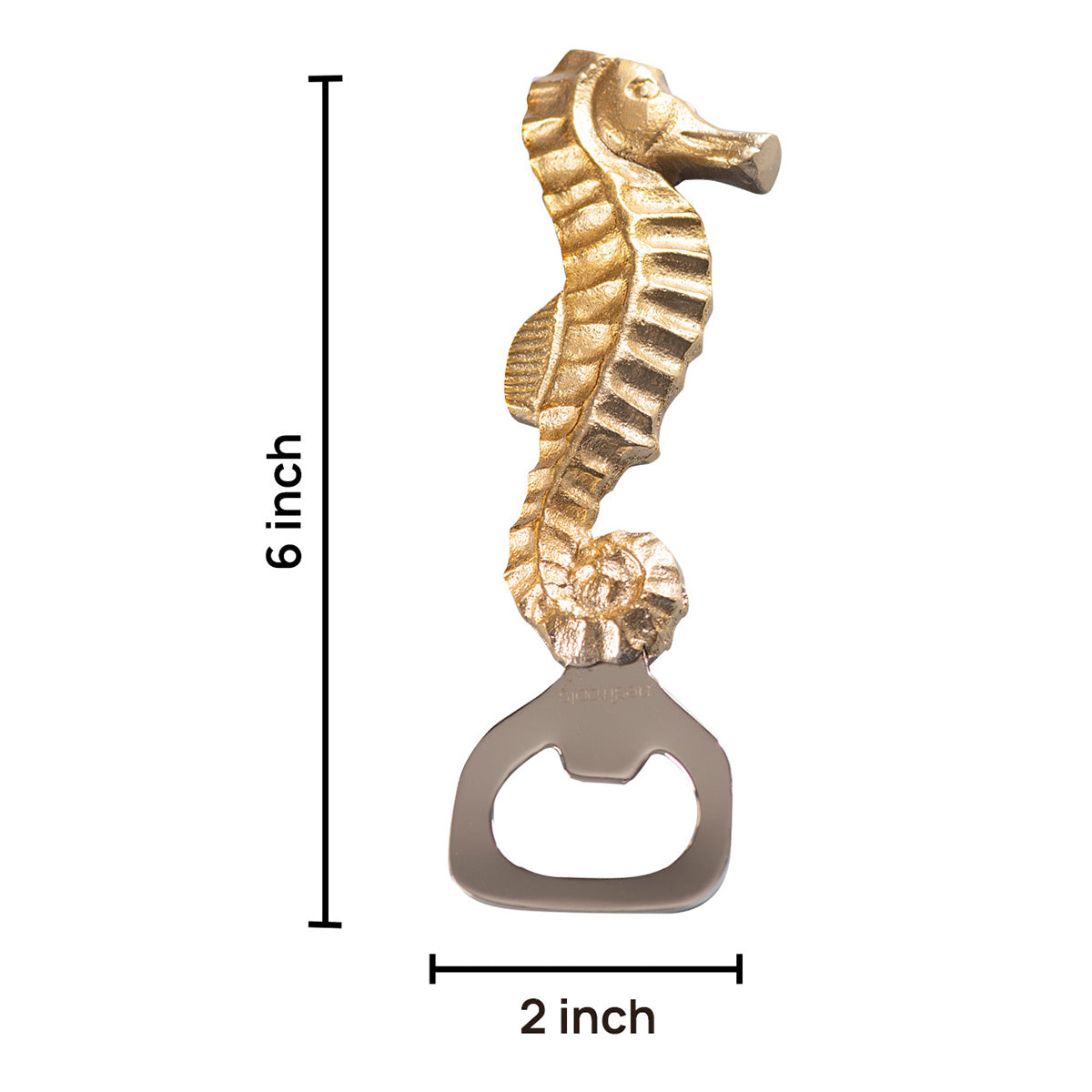 Stainless Steel Bottle Opener | Sea Horse Shape | Gold、mySite、camillekostekn